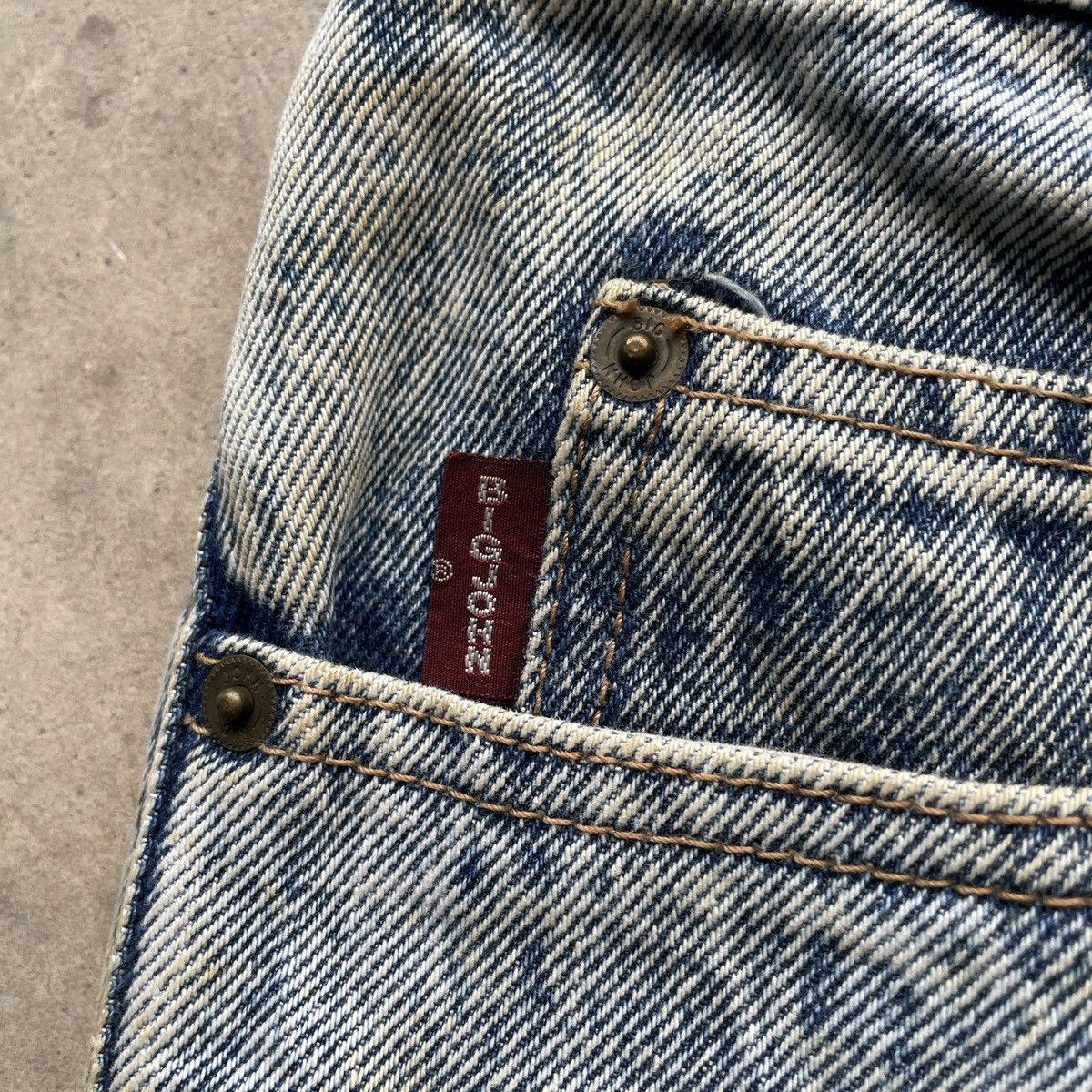 Big John × Jean Vintage Big John Faded Asics Wash Denim Jeans Pants W35 Size US 35 - 6 Thumbnail