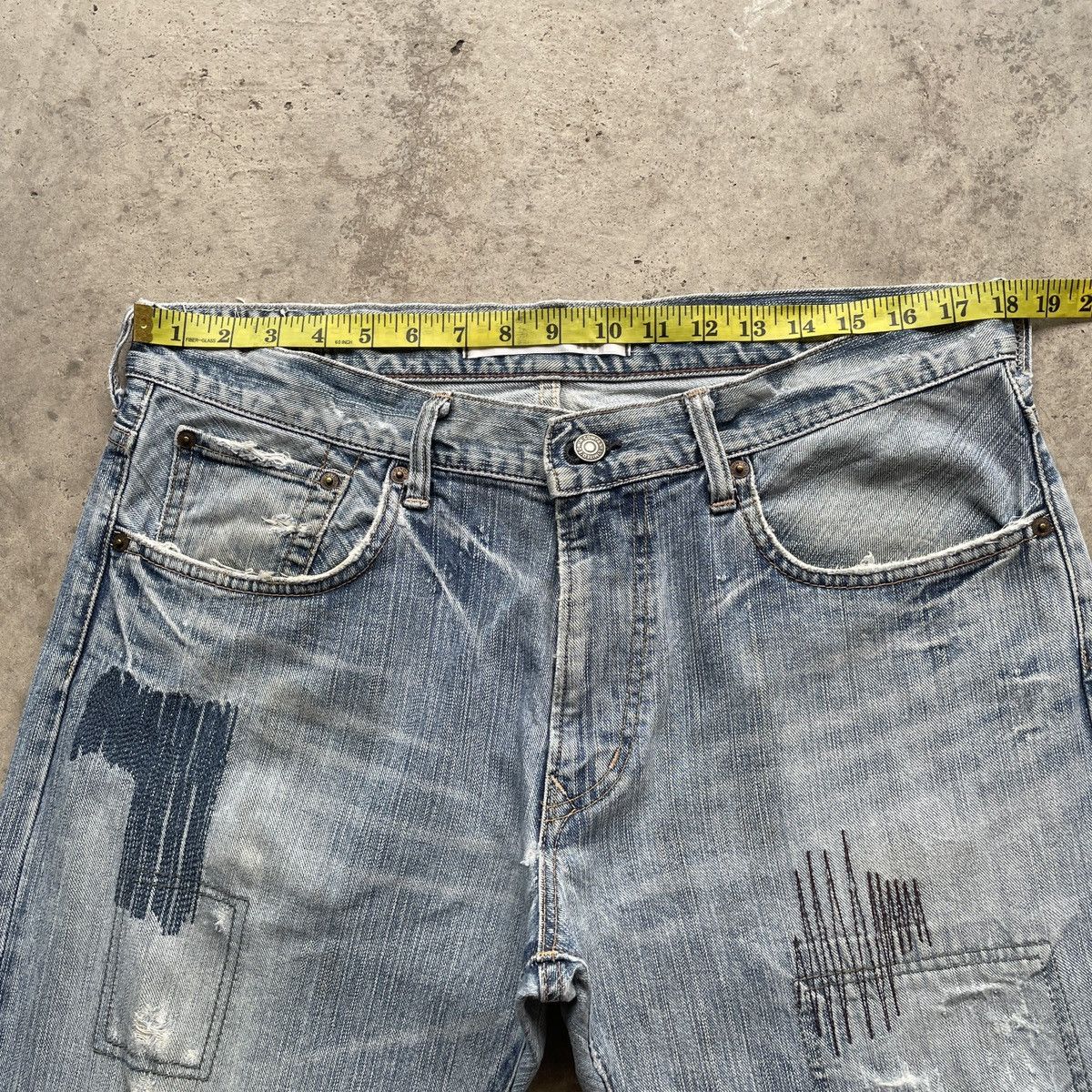 Vintage Japan Edwin Faded Denim Jeans Pants W36x30
