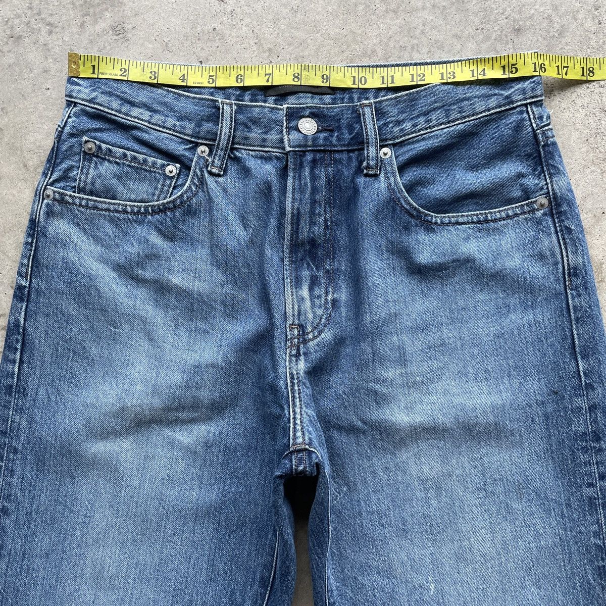 Japanese Brand Distressed💥 Vintage Japanese Brand Faded Denim Jeans Pants Size US 32 / EU 48 - 5 Thumbnail