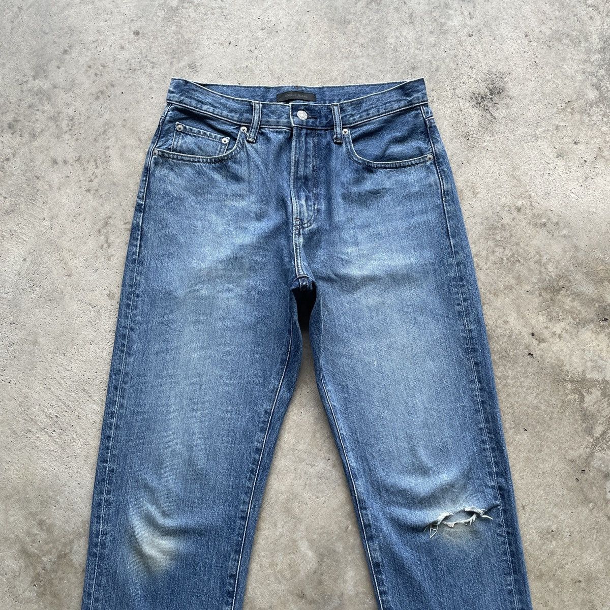 Japanese Brand Distressed💥 Vintage Japanese Brand Faded Denim Jeans Pants Size US 32 / EU 48 - 3 Thumbnail