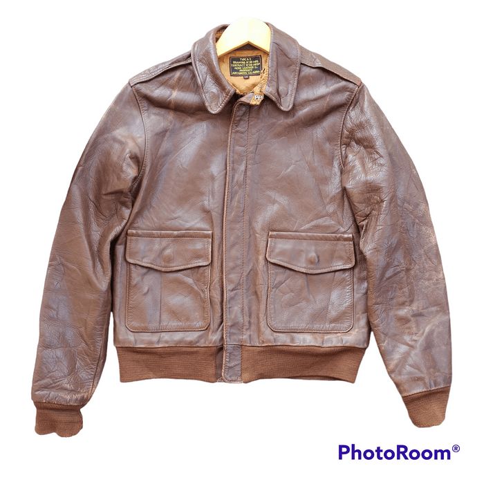 Vintage Vintage 80s Us Air Force Type A-2 Bomber Leather Jacket
