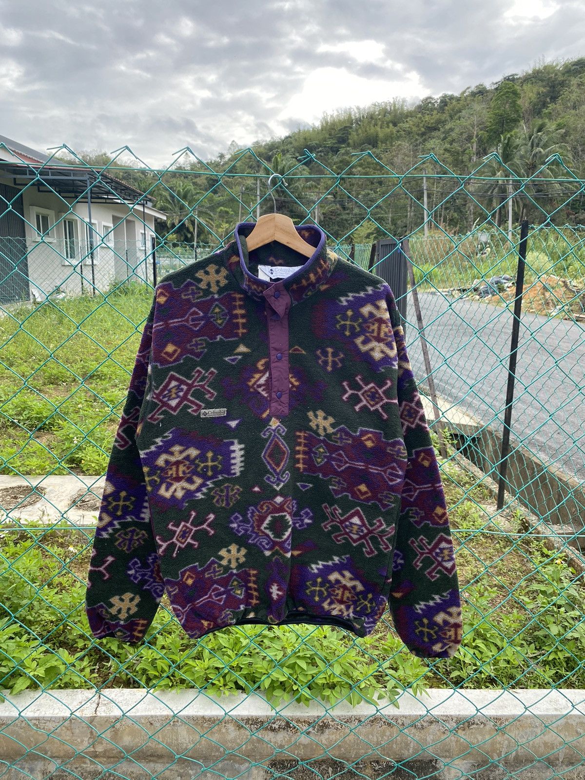 Aztech Mountain Columbia Rare Steals Vintage Columbia Pullover Printed Fleece Grailed