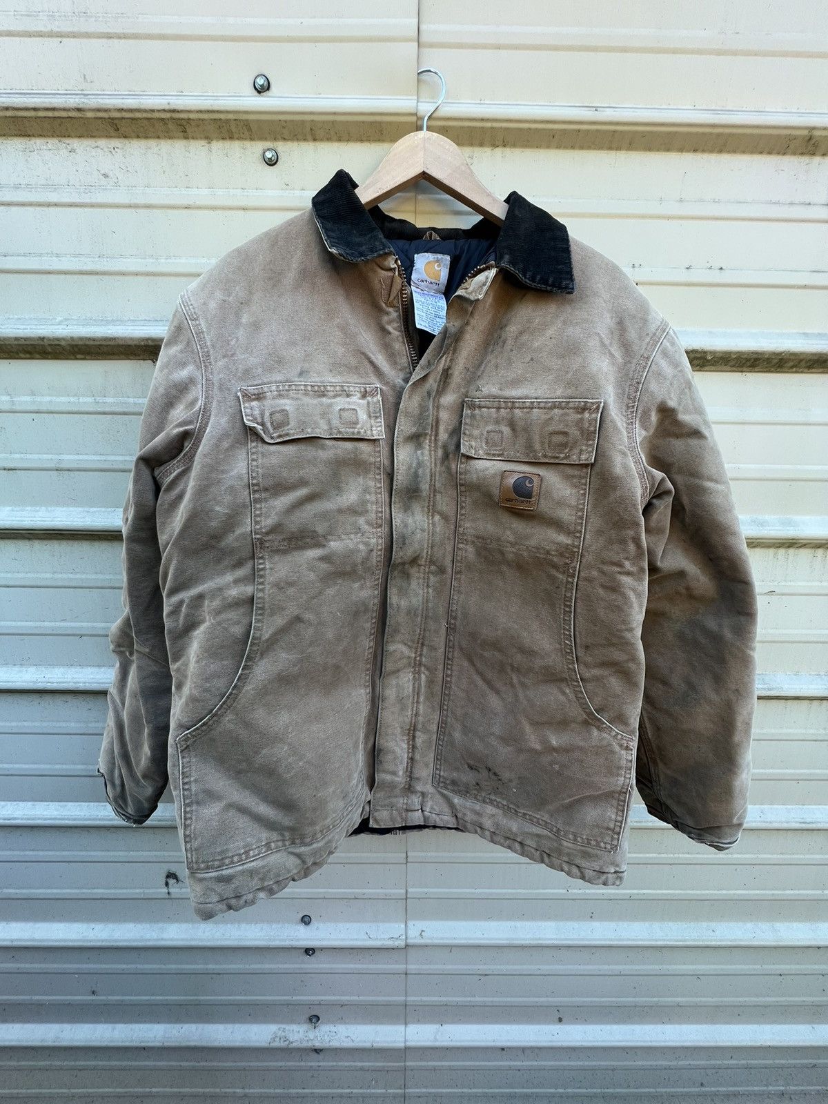 Pre-owned Carhartt X Vintage 90's Carhartt Jacket Size M In Sand