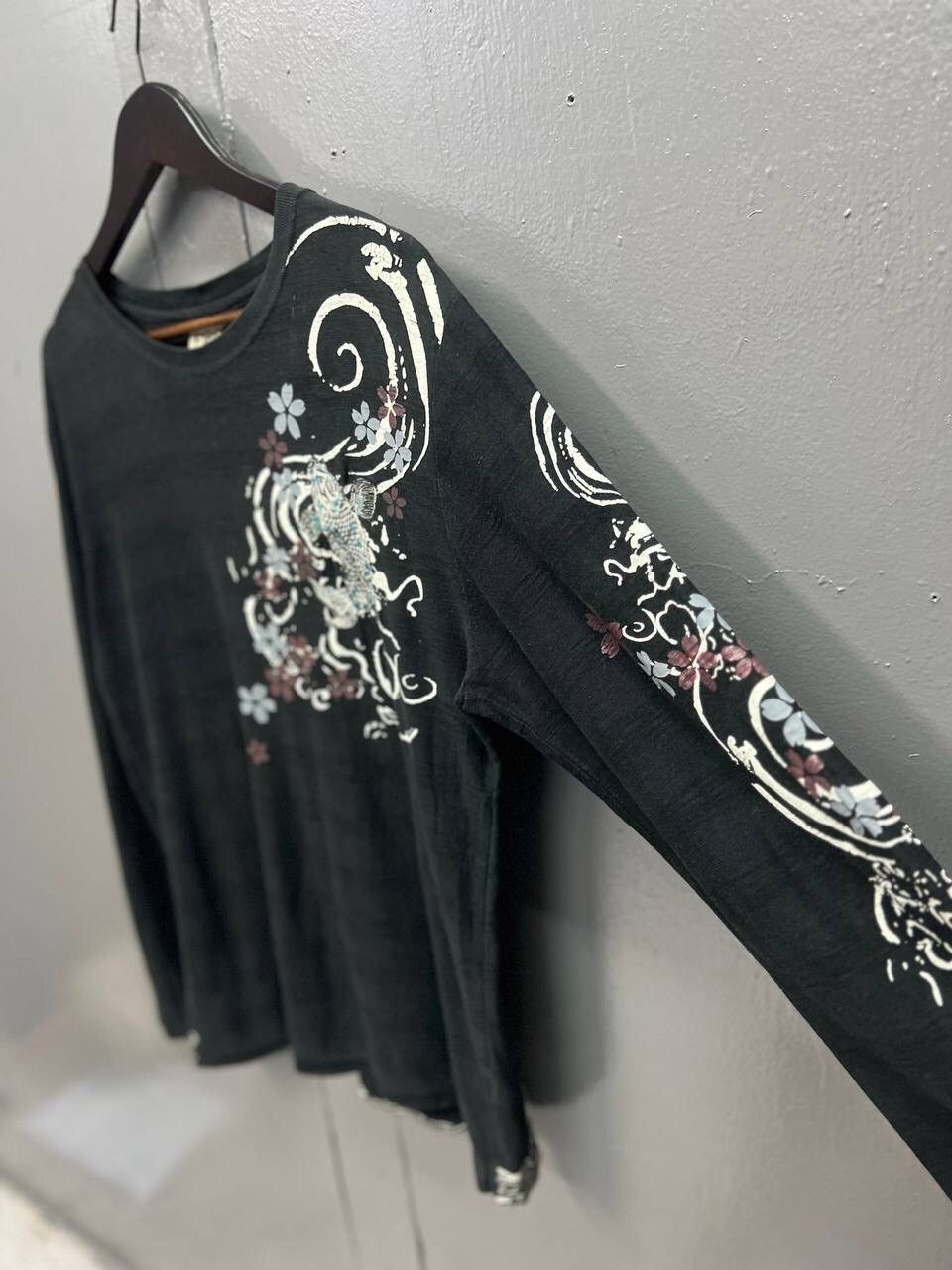 Japanese Brand VINTAGE KOI FISH BIG PRINT LONGSLEEVE TSHIRT Size US L / EU 52-54 / 3 - 5 Thumbnail