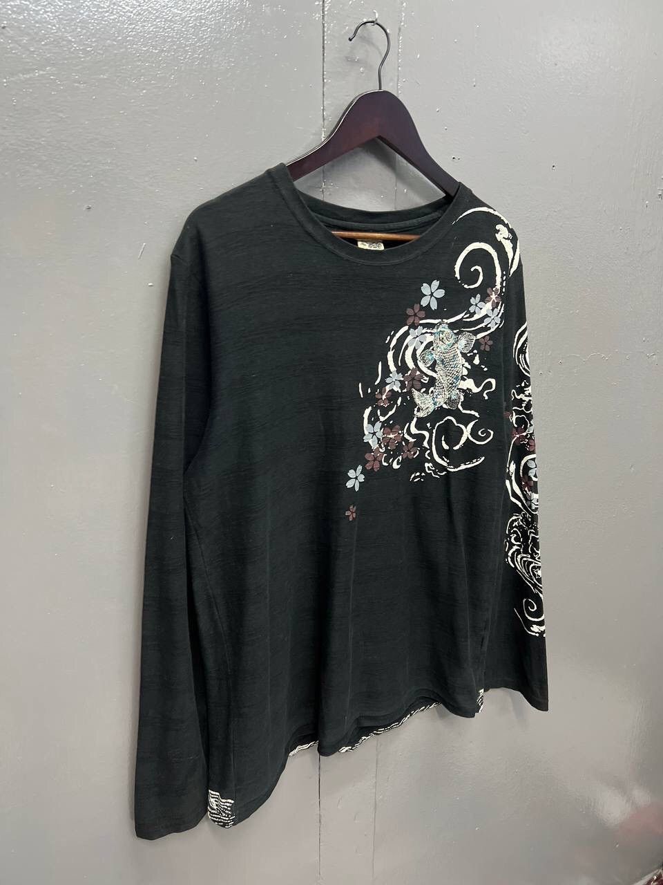 Japanese Brand VINTAGE KOI FISH BIG PRINT LONGSLEEVE TSHIRT Size US L / EU 52-54 / 3 - 3 Thumbnail
