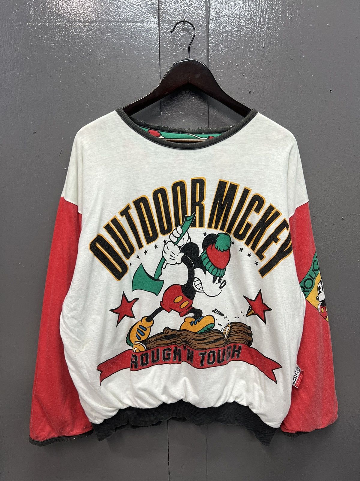 Disney VINTAGE MICKEY MOUSE SWEATSHIRT REVERSIBLE Size US L / EU 52-54 / 3 - 1 Thumbnail