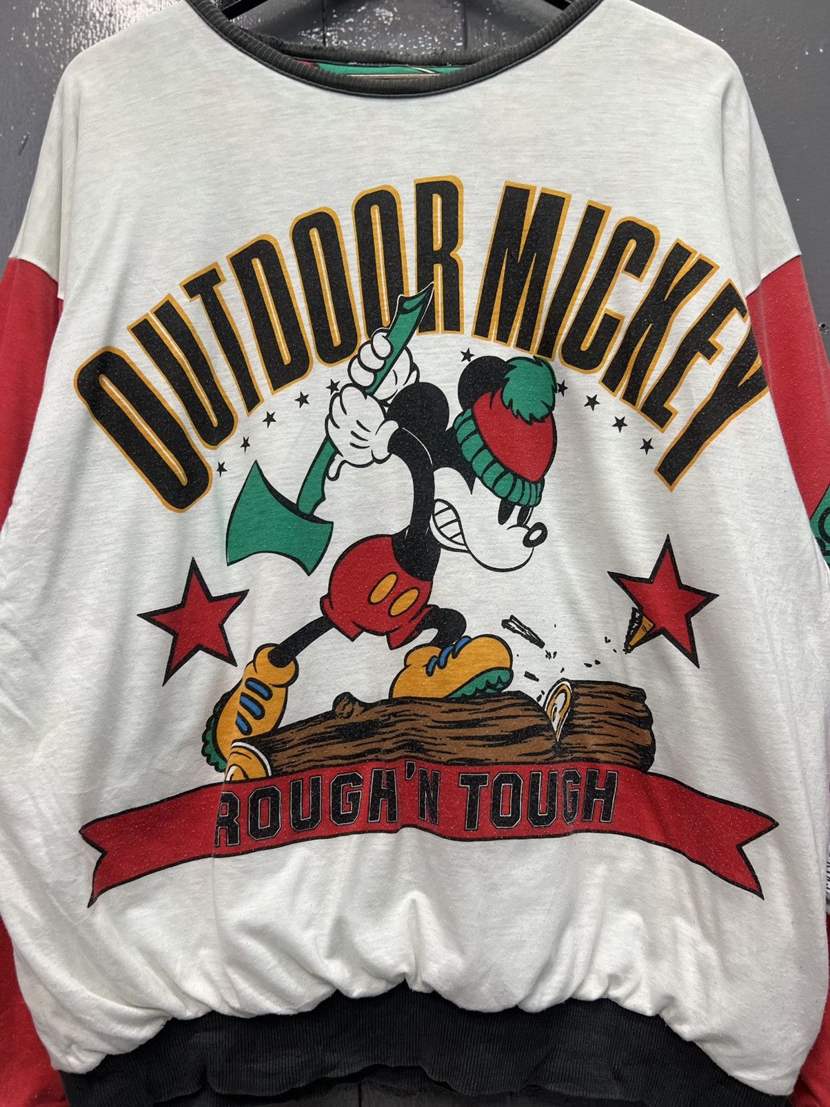 Disney VINTAGE MICKEY MOUSE SWEATSHIRT REVERSIBLE Size US L / EU 52-54 / 3 - 4 Thumbnail