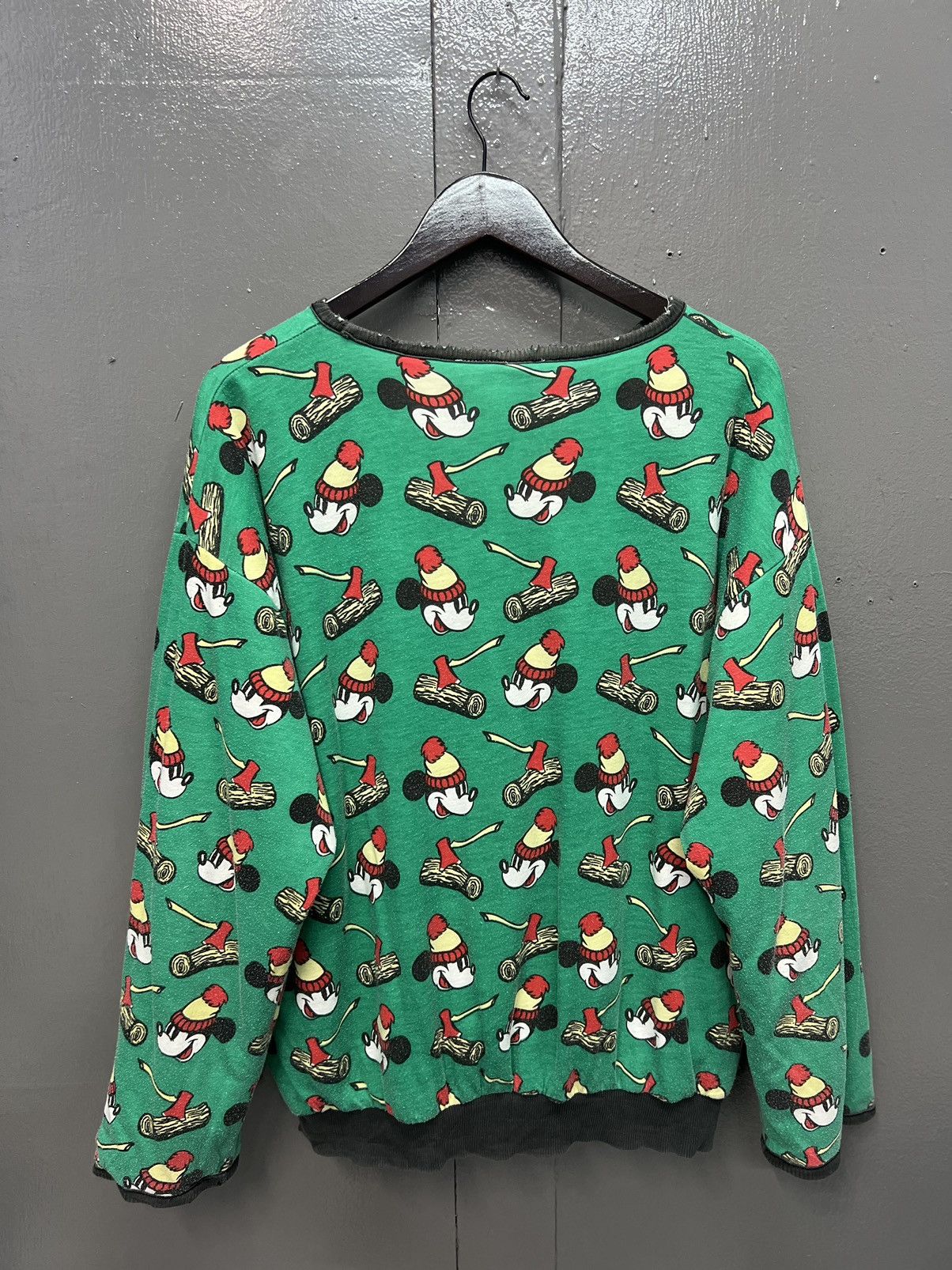Disney VINTAGE MICKEY MOUSE SWEATSHIRT REVERSIBLE Size US L / EU 52-54 / 3 - 10 Thumbnail
