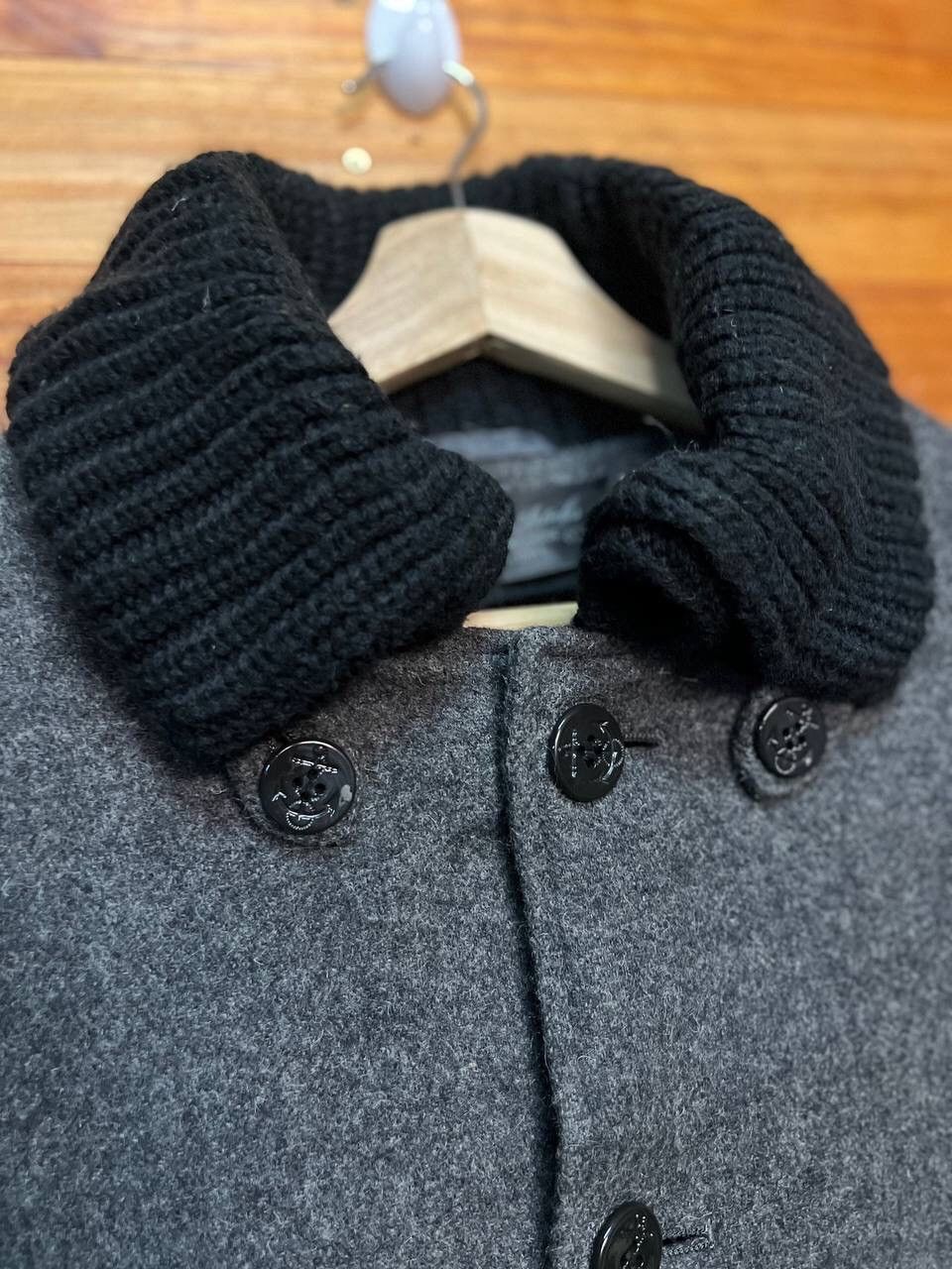 Japanese Brand GENUINE ARTICLES WOOL BLEND BORG COLLAR JACKET Size US M / EU 48-50 / 2 - 6 Thumbnail
