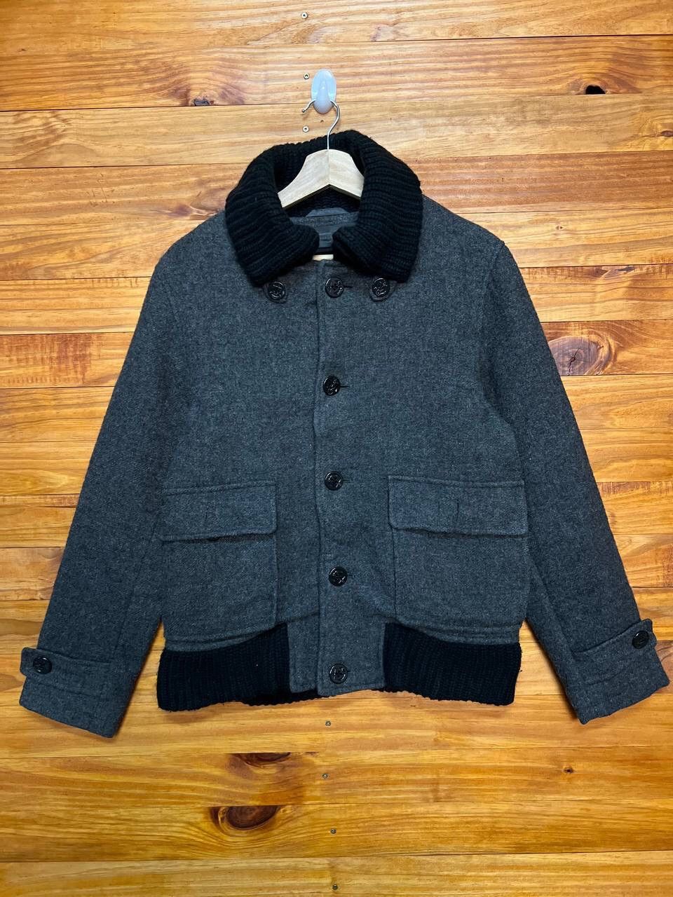 Japanese Brand GENUINE ARTICLES WOOL BLEND BORG COLLAR JACKET Size US M / EU 48-50 / 2 - 1 Thumbnail