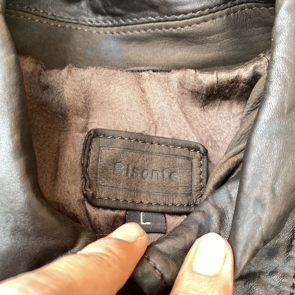 Genuine Leather × Japanese Brand × Vintage Steals🔥 Vintage Bisonte Leather Jacket Size US L / EU 52-54 / 3 - 11 Thumbnail