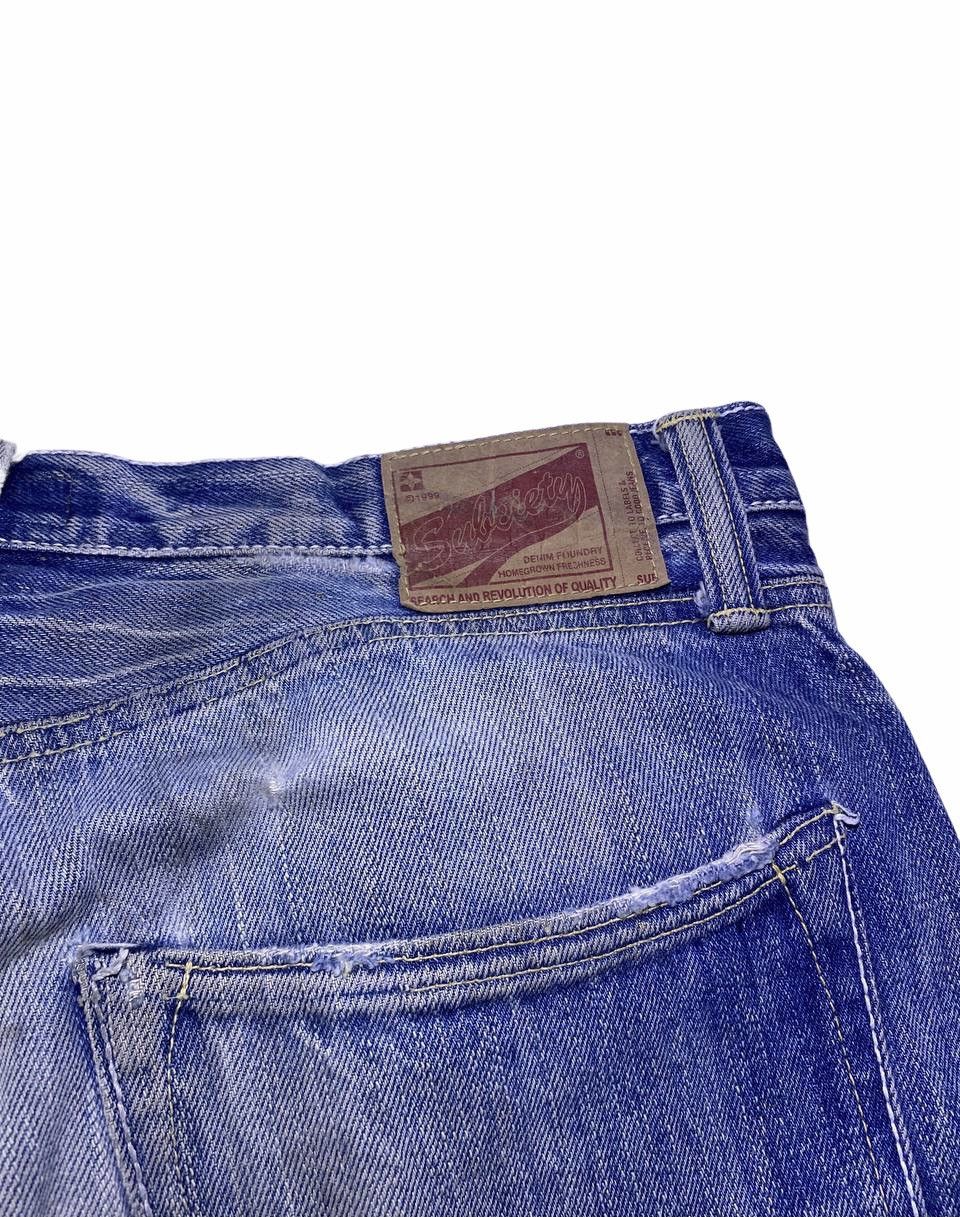 Japanese Brand Vintage rare subciety jeans selvedge distressed style Size US 36 / EU 52 - 9 Thumbnail