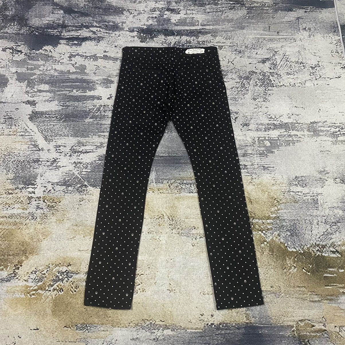 Hysteric Glamour × Japanese Brand × Vintage Vintage Japanese RNA Polkadot Skulls Printed Skinny Pant Size 30" / US 8 / IT 44 - 9 Thumbnail