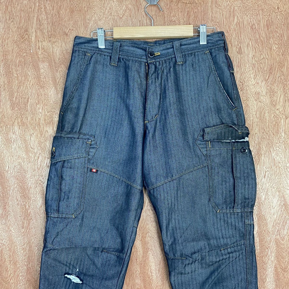 Japanese Brand Burtle Workwear Black Multipocket Cargo Pants #c784 Size US 29 - 2 Thumbnail