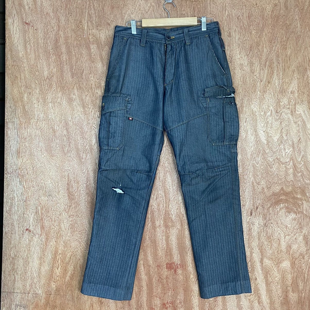 Japanese Brand Burtle Workwear Black Multipocket Cargo Pants #c784 Size US 29 - 1 Thumbnail