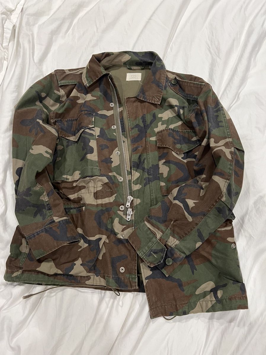 FOG FEAR OF GOD COLLECTION ONE Camo Jacket Woodland Camo Size M [Used]
