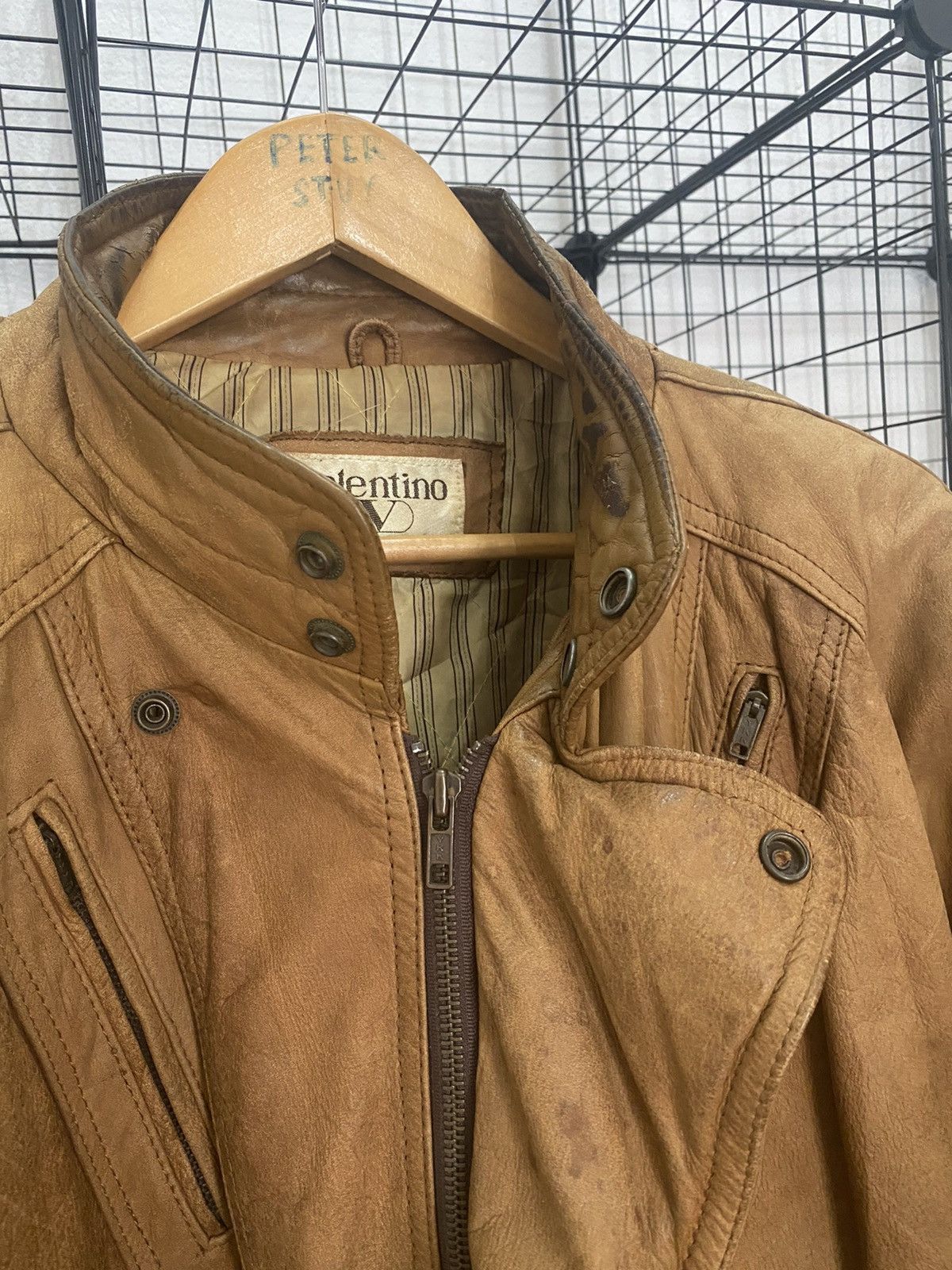 Valentino × Vintage 🔥VINTAGE 90’s VALENTINO LEATHER BOMBER JACKET Size US L / EU 52-54 / 3 - 7 Thumbnail