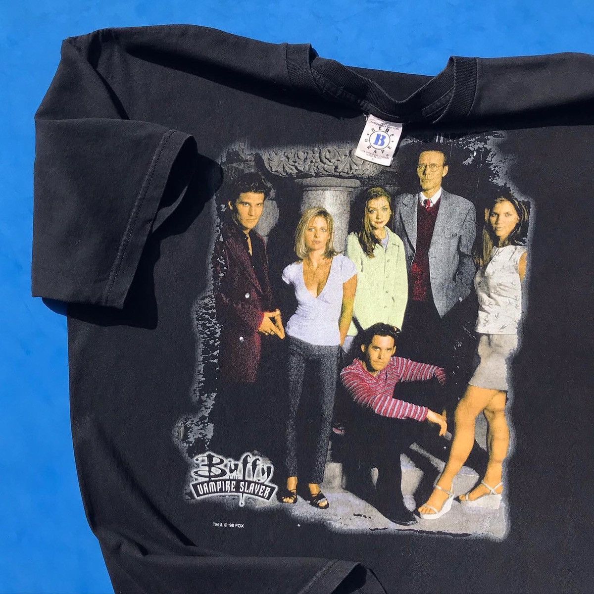 image of Movie x Series Vintage 1998 Buffy The Vampire Slayer Tee in Black, Men's (Size XL)