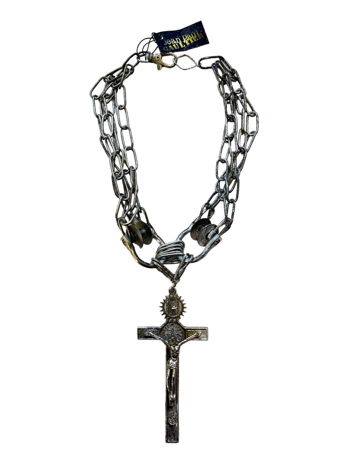 Jean Paul Gaultier 1/1 Sample Jumbo XL Cross Pendant Double