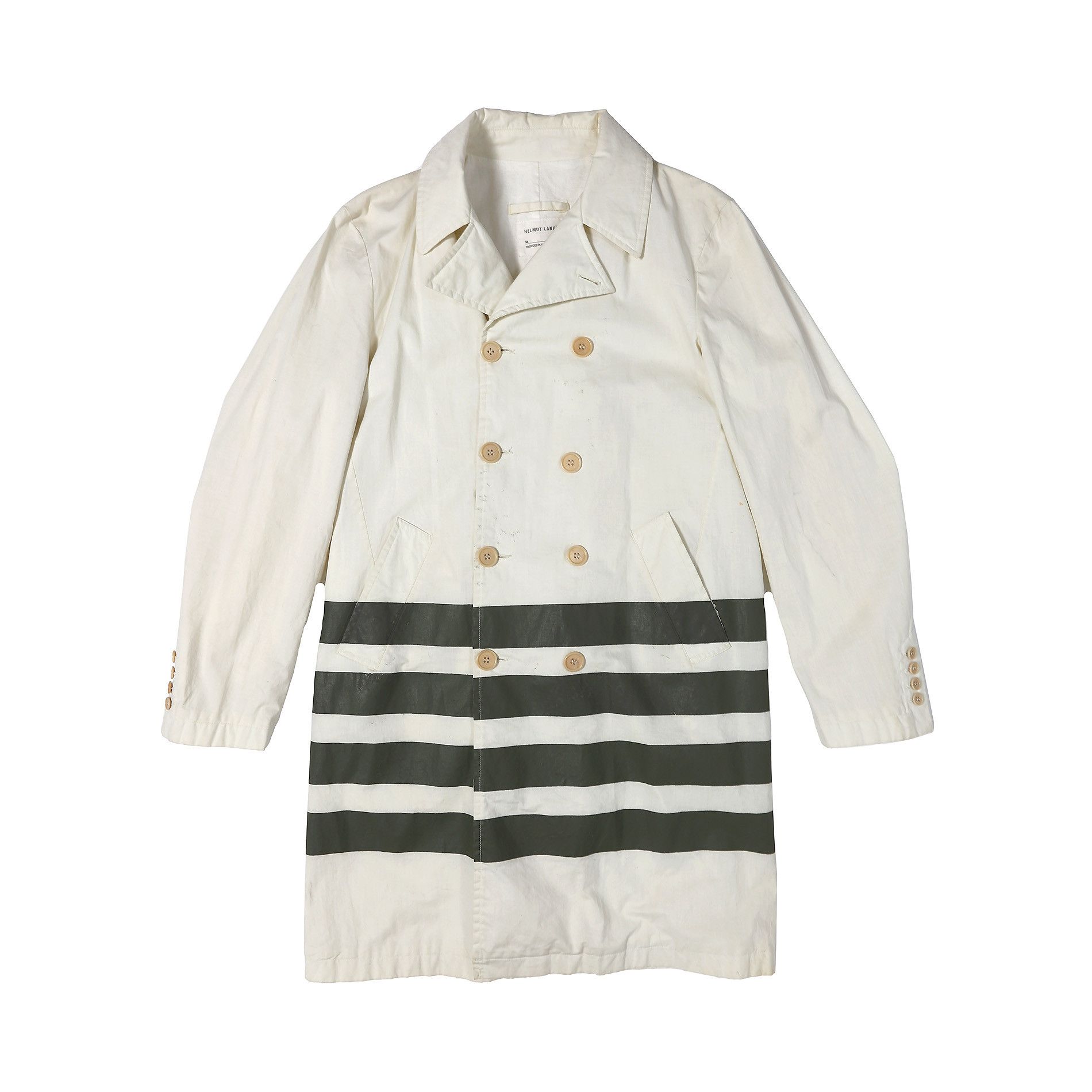 Helmut Lang AW97 Resin Stripe Coat Size US S / EU 44-46 / 1 - 1 Thumbnail
