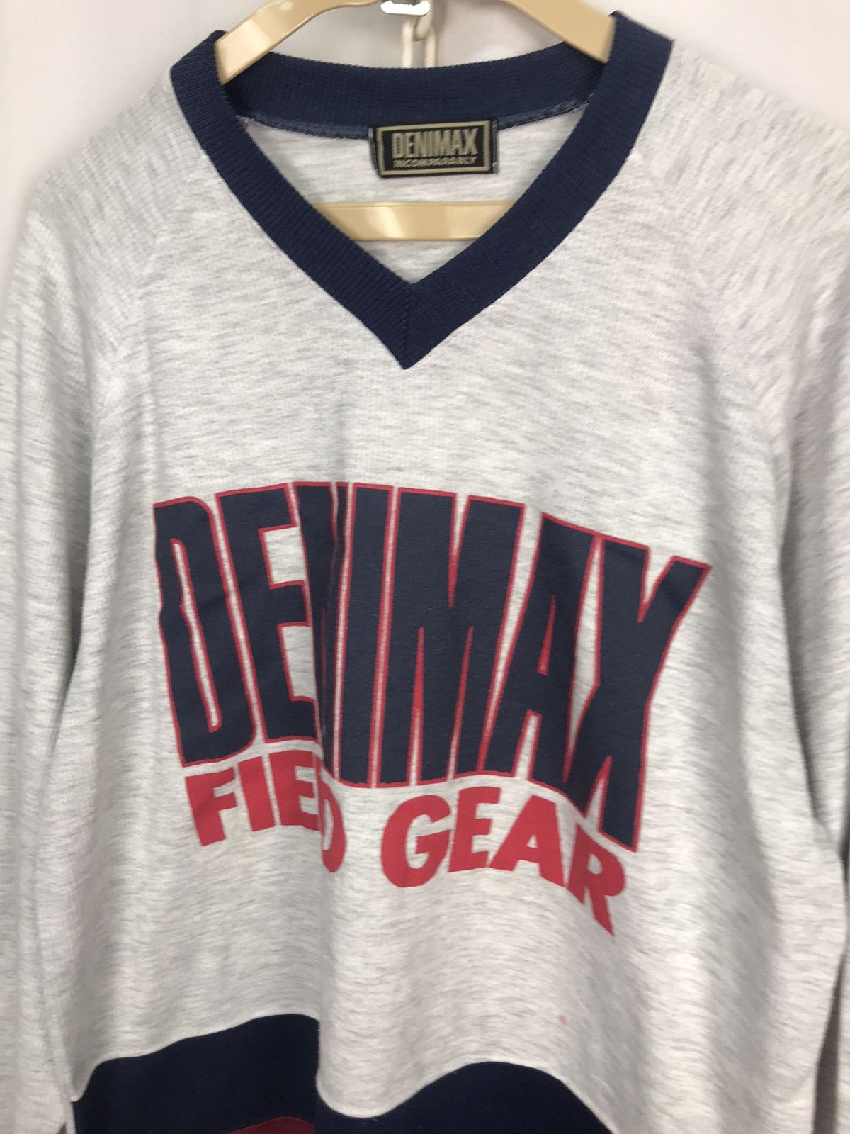 Japanese Brand Denimax vneck long sleeve shirts Size US L / EU 52-54 / 3 - 3 Thumbnail