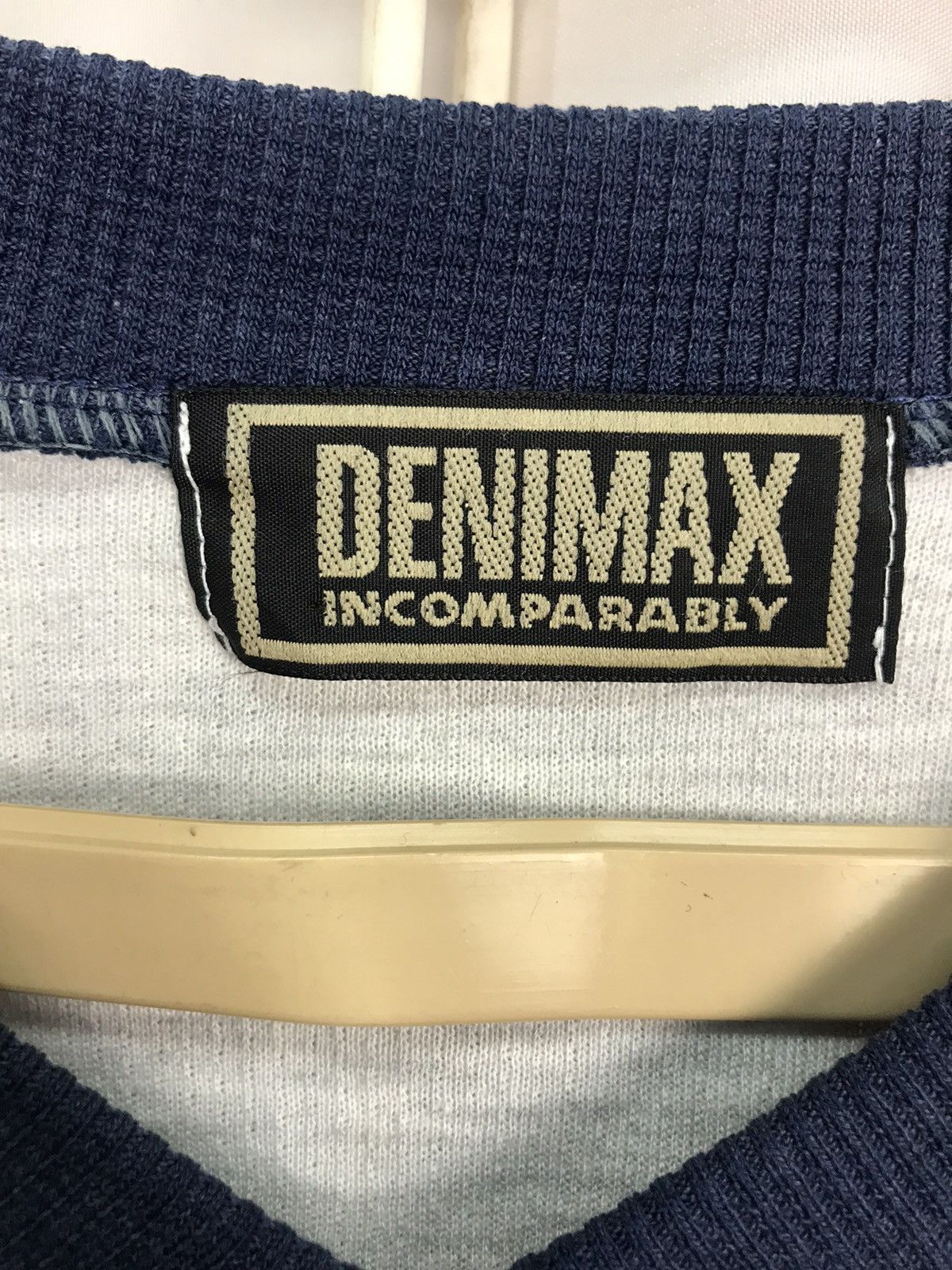 Japanese Brand Denimax vneck long sleeve shirts Size US L / EU 52-54 / 3 - 4 Thumbnail