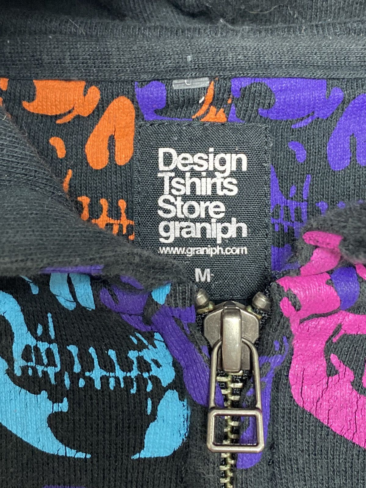 Japanese Brand × Vintage Vintage Skulls Fullprint Hoodies /Number Nine Travis Scott Size US M / EU 48-50 / 2 - 6 Thumbnail