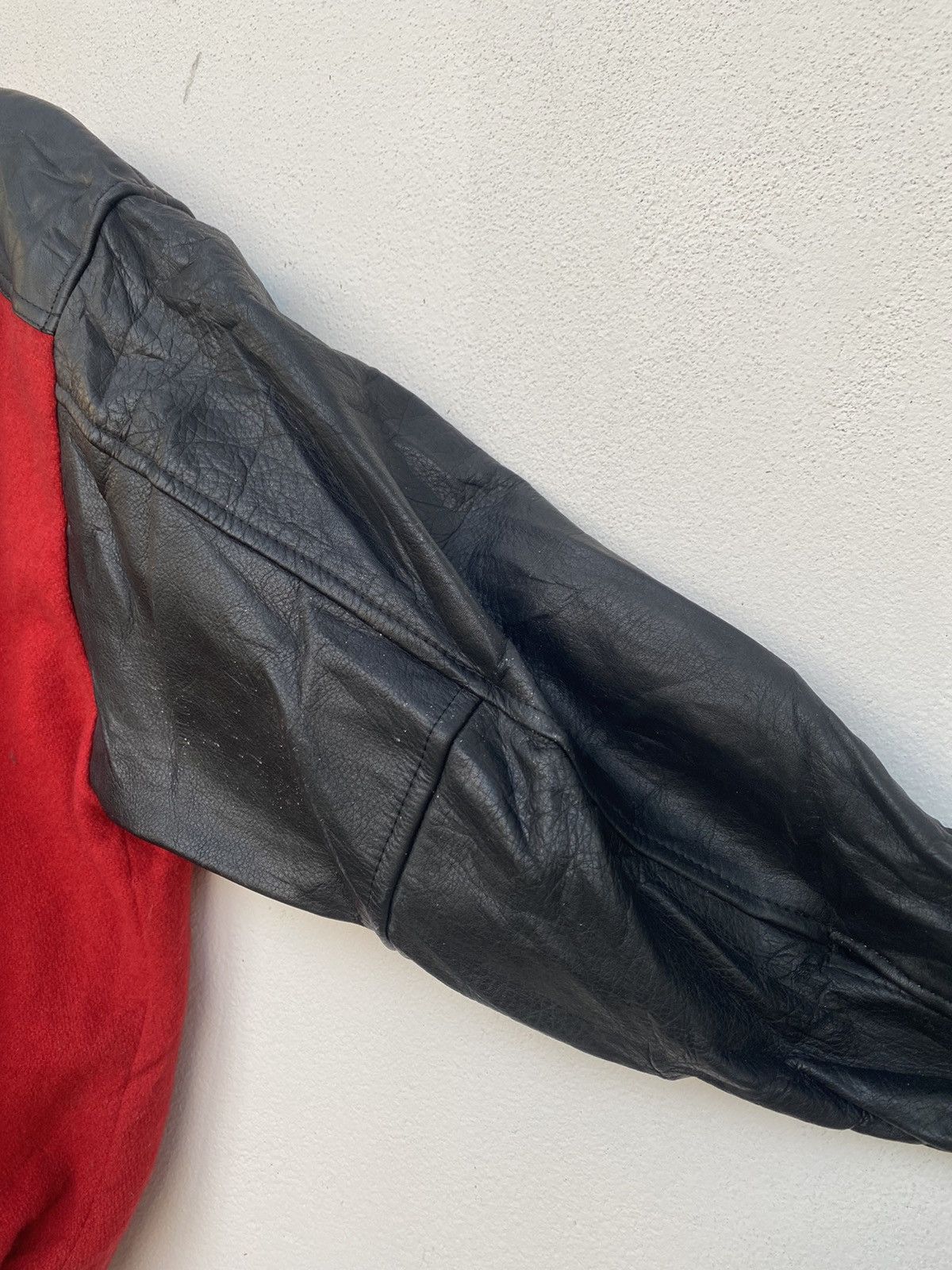 Vintage 🔥Vintage Robo Work Shop Varsity Leather Jacket Size US M / EU 48-50 / 2 - 11 Thumbnail