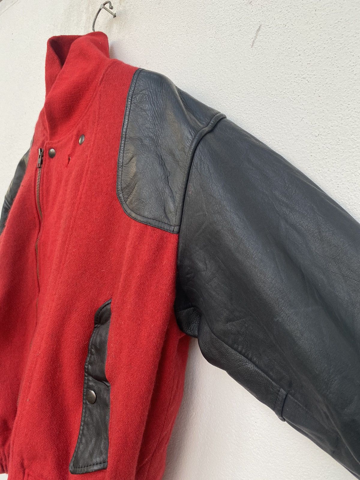 Vintage 🔥Vintage Robo Work Shop Varsity Leather Jacket Size US M / EU 48-50 / 2 - 4 Thumbnail