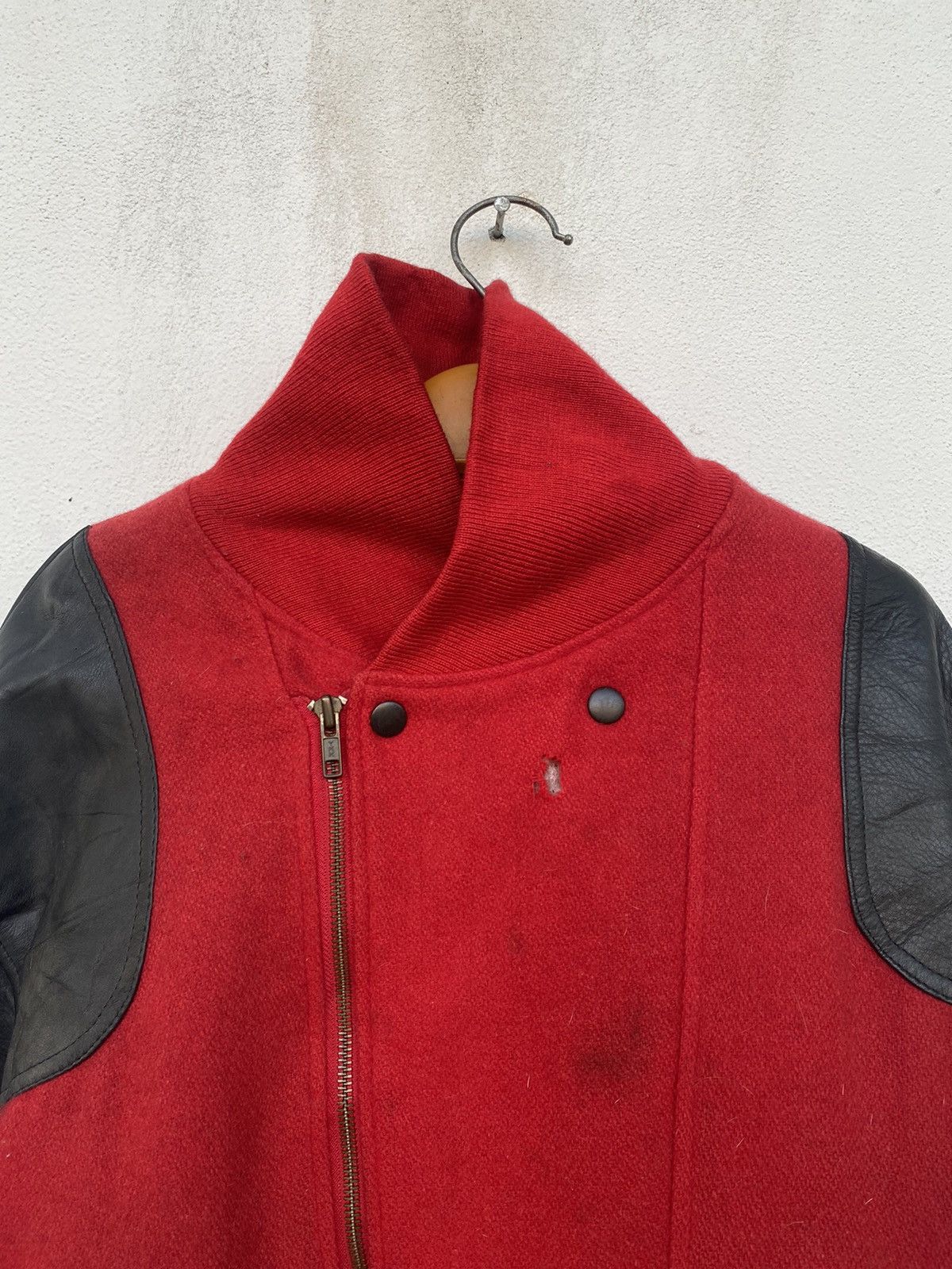 Vintage 🔥Vintage Robo Work Shop Varsity Leather Jacket Size US M / EU 48-50 / 2 - 2 Thumbnail