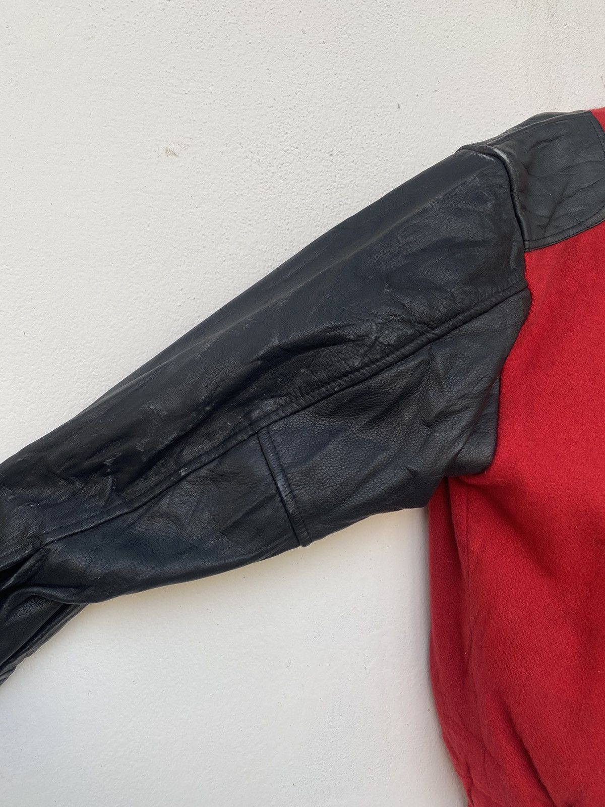 Vintage 🔥Vintage Robo Work Shop Varsity Leather Jacket Size US M / EU 48-50 / 2 - 12 Thumbnail