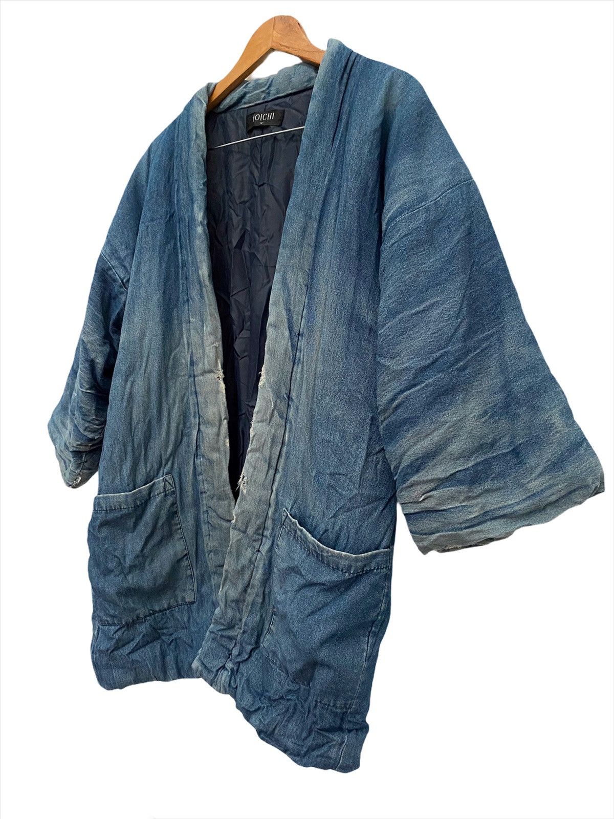 Blue Blue Japan × Japanese Brand Yoichi Kimono Blue Indigo Dyed Woven design Vintage Size US L / EU 52-54 / 3 - 3 Thumbnail