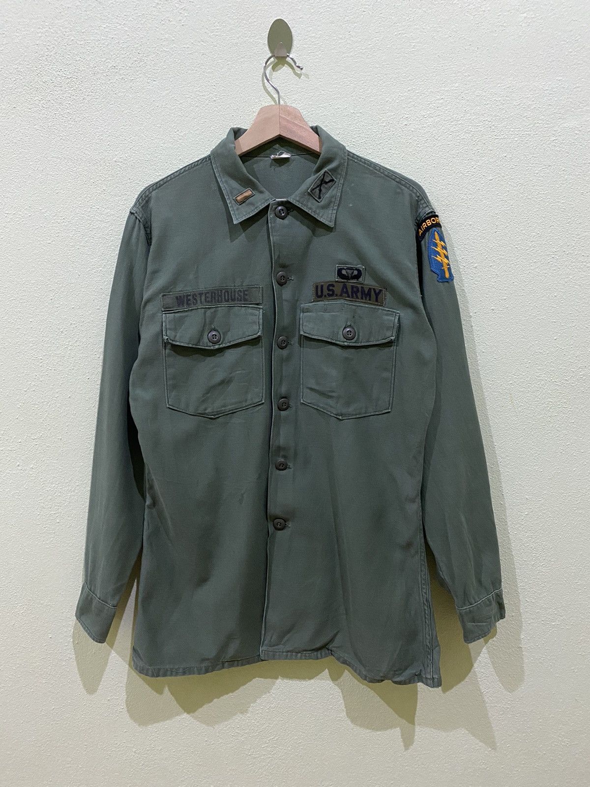 Vintage VINTAGE US ARMY BUTTON SHIRT Size US M / EU 48-50 / 2 - 1 Thumbnail