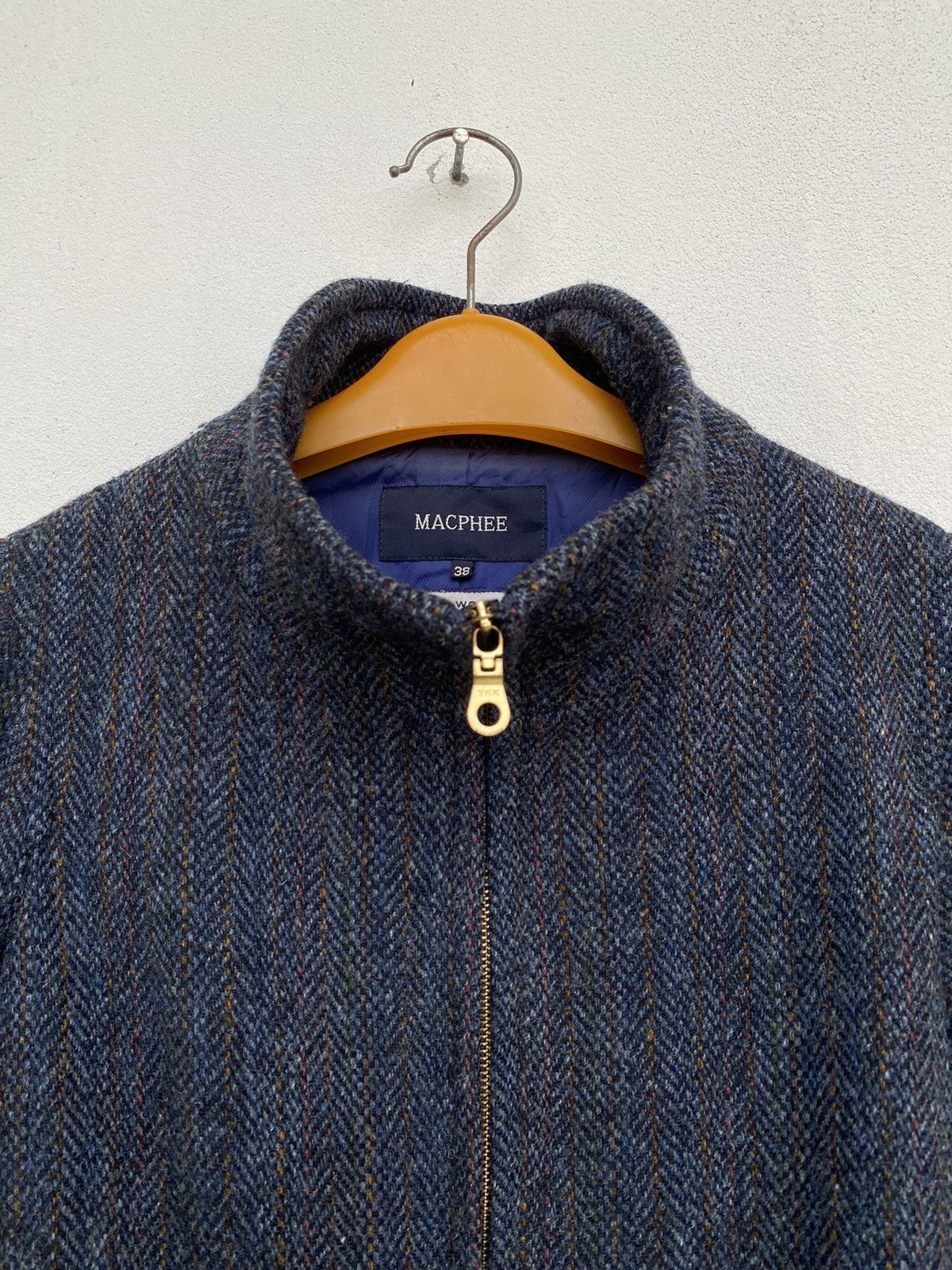 Harris Tweed MACPHEE x HARRIS TWEED WOOL ZIPPER SHORT JACKET Size US S / EU 44-46 / 1 - 3 Thumbnail