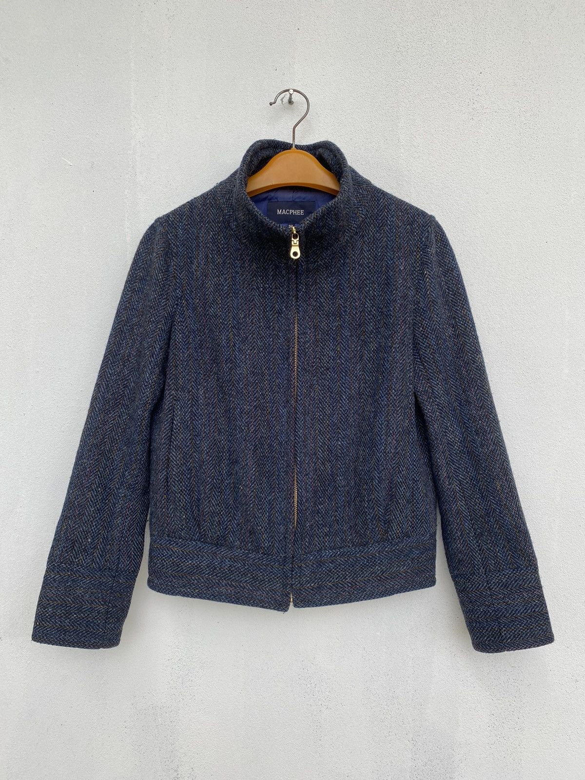 Harris Tweed MACPHEE x HARRIS TWEED WOOL ZIPPER SHORT JACKET Size US S / EU 44-46 / 1 - 1 Thumbnail
