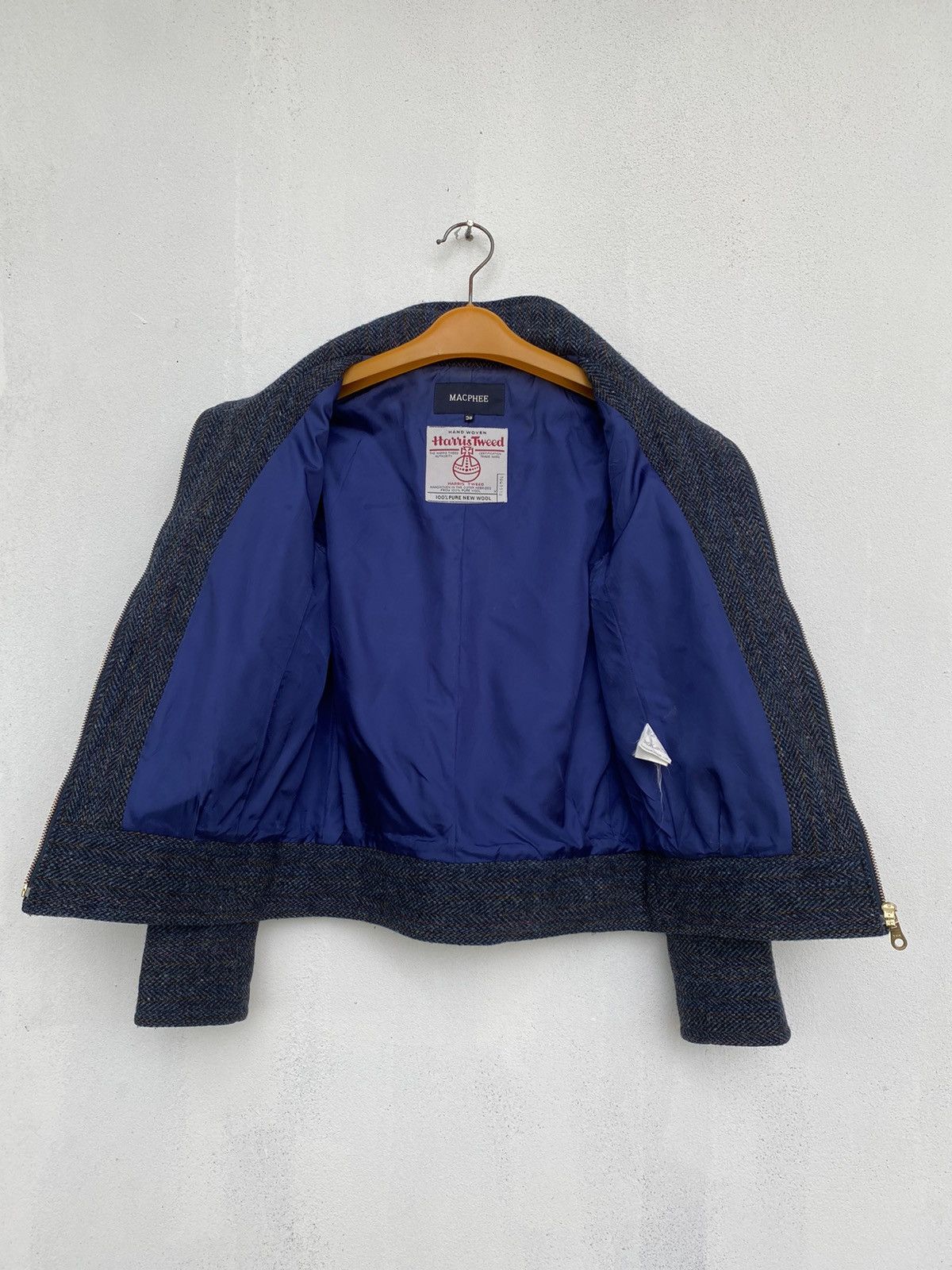 Harris Tweed MACPHEE x HARRIS TWEED WOOL ZIPPER SHORT JACKET Size US S / EU 44-46 / 1 - 6 Thumbnail