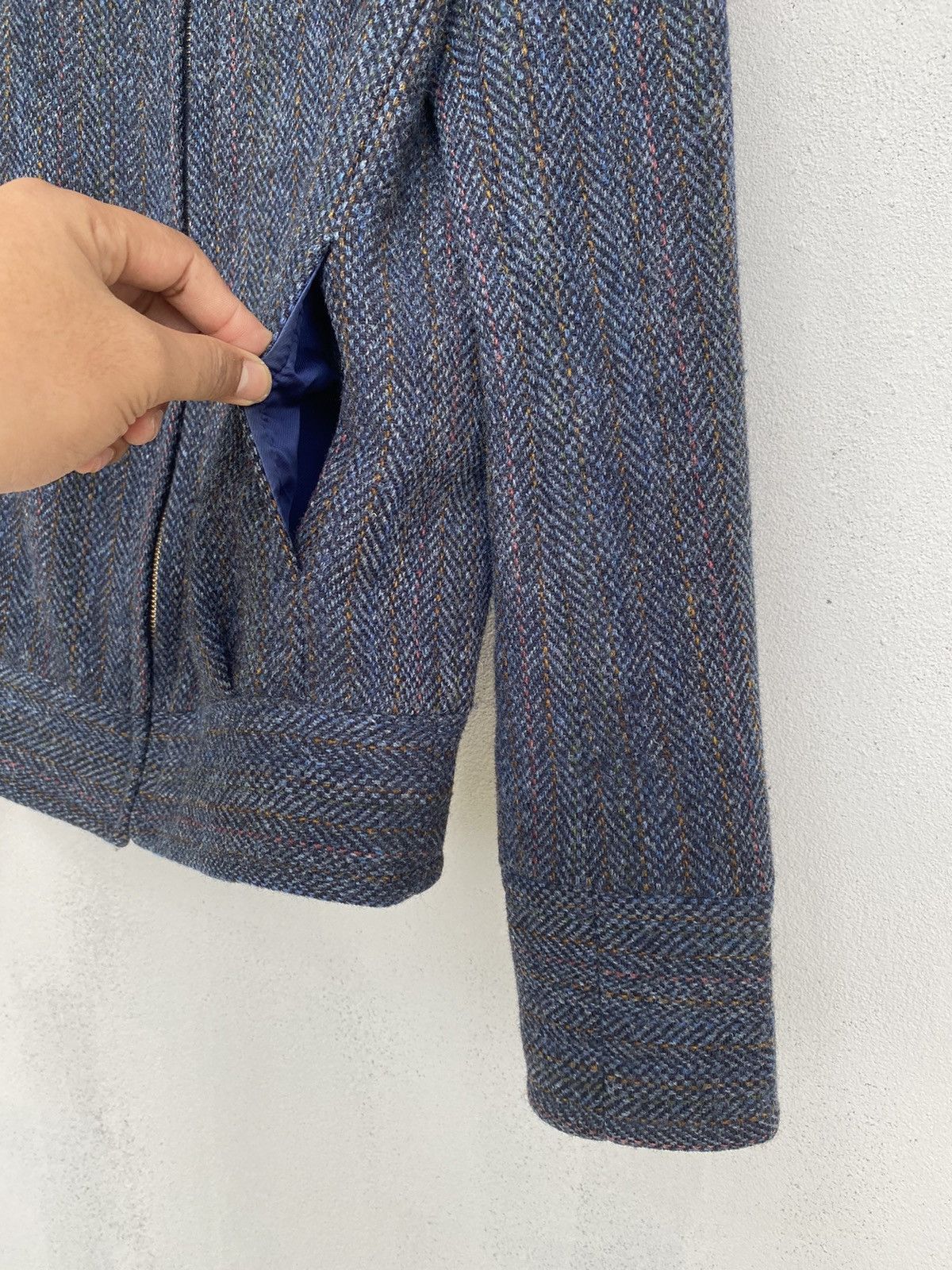 Harris Tweed MACPHEE x HARRIS TWEED WOOL ZIPPER SHORT JACKET Size US S / EU 44-46 / 1 - 4 Thumbnail