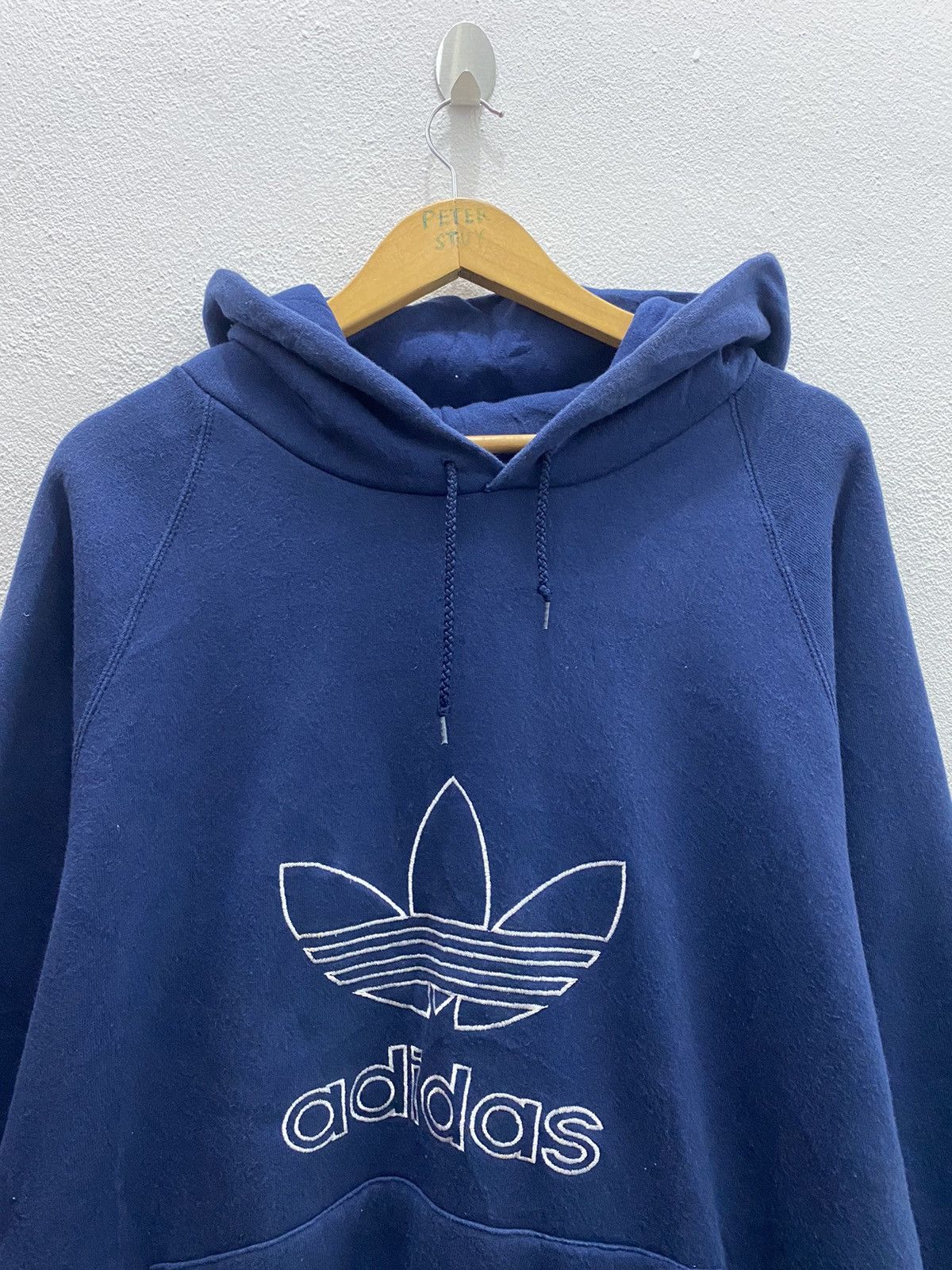 Adidas × Vintage 🔥GK103 VINTAGE ADIDAS MADE IN USA HOODIES BIG LOGO Size US M / EU 48-50 / 2 - 3 Thumbnail