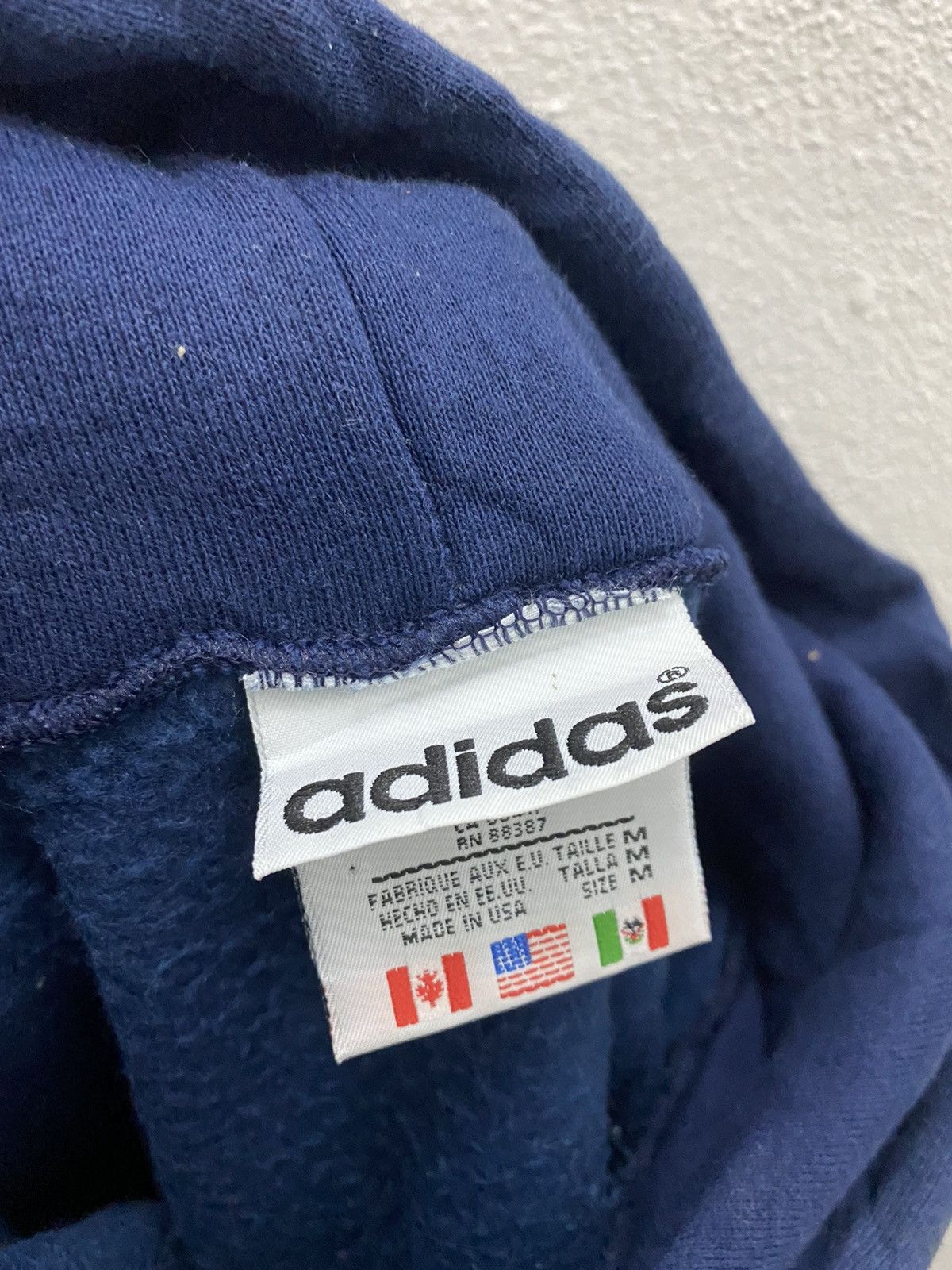 Adidas × Vintage 🔥GK103 VINTAGE ADIDAS MADE IN USA HOODIES BIG LOGO Size US M / EU 48-50 / 2 - 9 Thumbnail