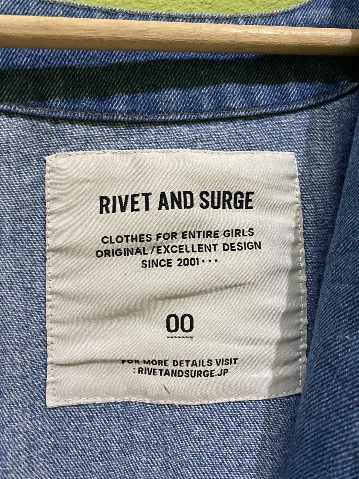Japanese Brand 🔥VTG RIVET AND SURGE DENIME JACKET FOR WOMEN Size ONE SIZE - 12 Thumbnail
