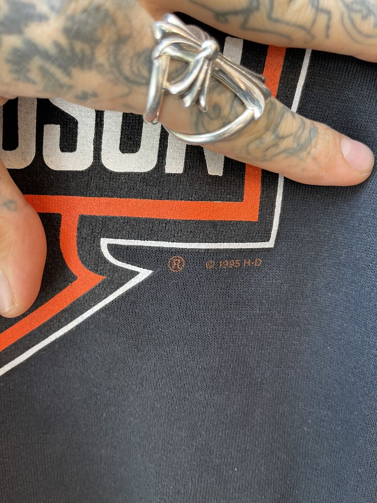 Harley Davidson × Vintage Vintage OG Black HARLEY DAVIDSON Sweater Sweatshirt XXL 2XL Size US XXL / EU 58 / 5 - 4 Thumbnail
