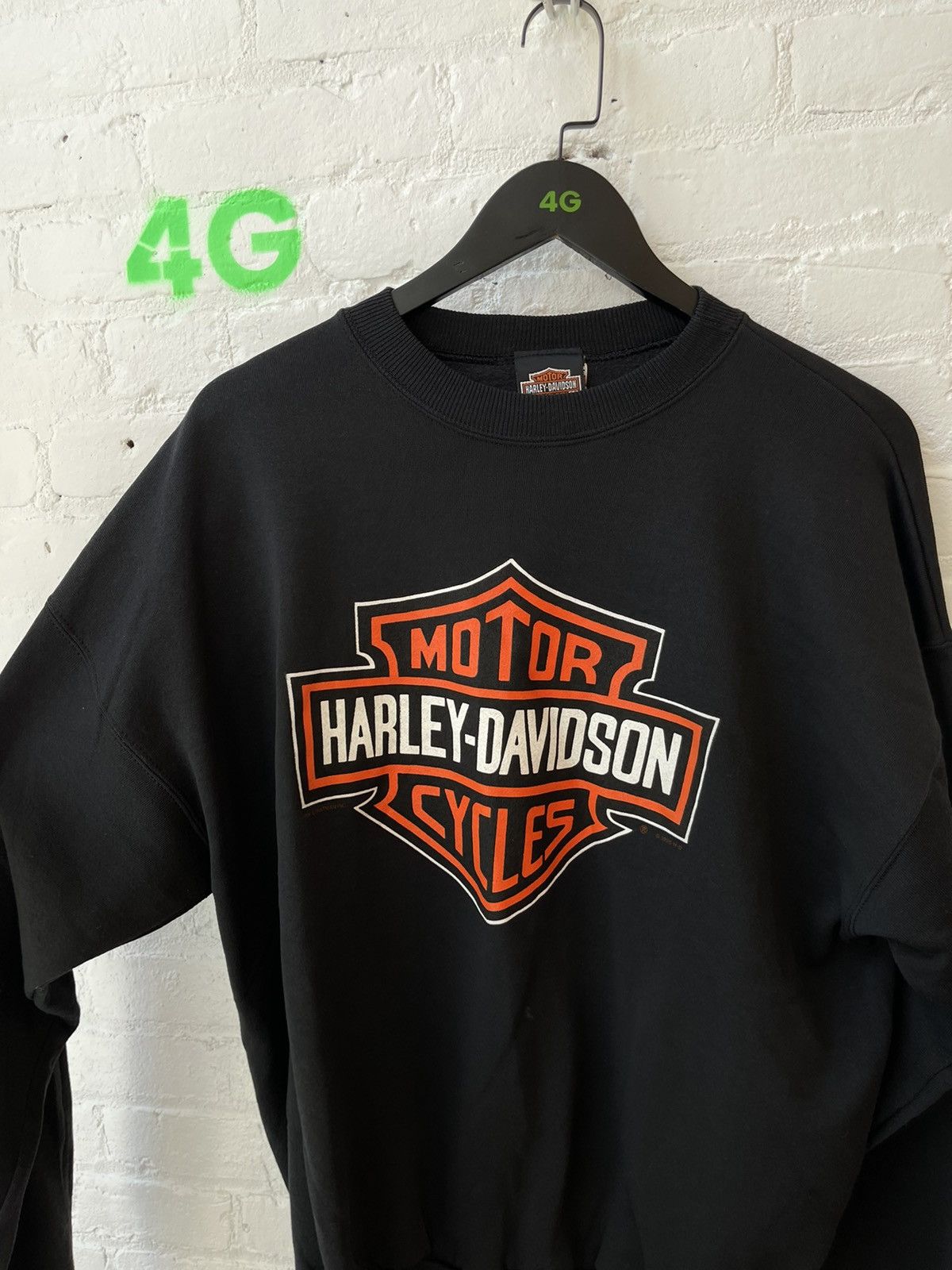 Harley Davidson × Vintage Vintage OG Black HARLEY DAVIDSON Sweater Sweatshirt XXL 2XL Size US XXL / EU 58 / 5 - 2 Thumbnail
