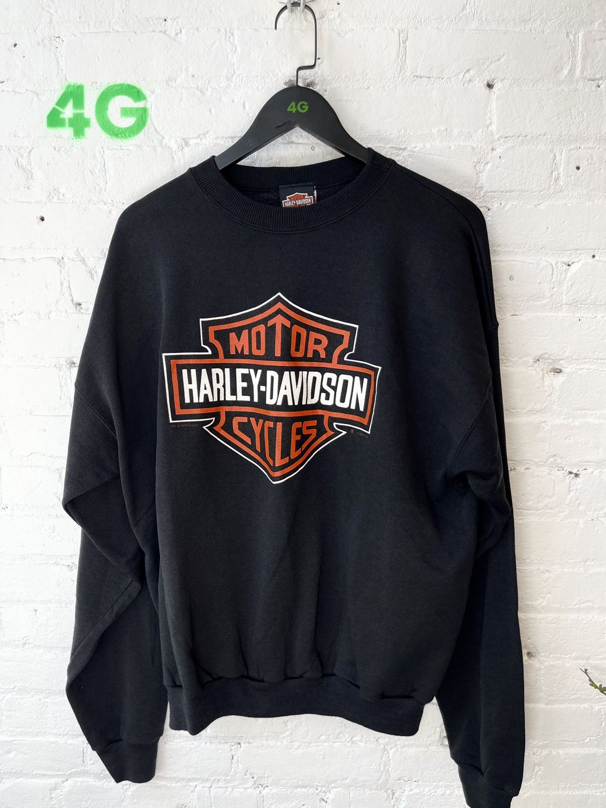 Harley Davidson × Vintage Vintage OG Black HARLEY DAVIDSON Sweater Sweatshirt XXL 2XL Size US XXL / EU 58 / 5 - 1 Thumbnail