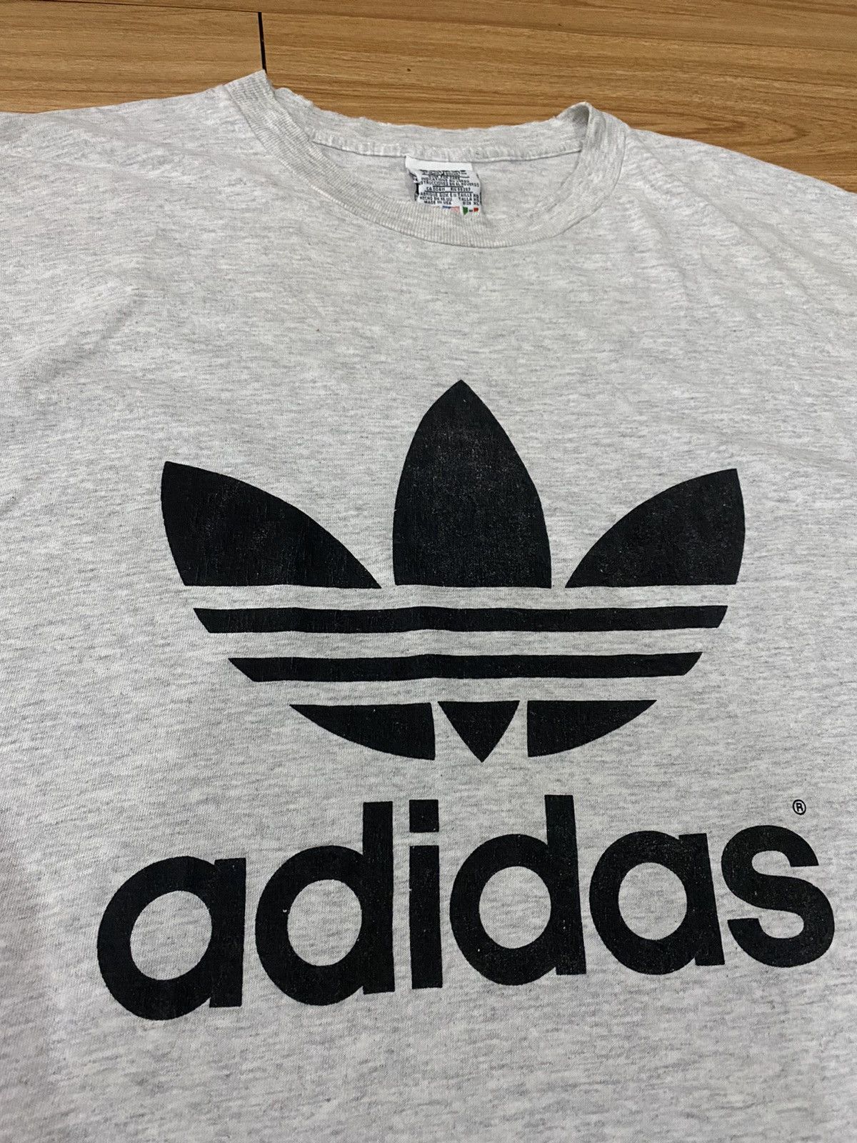 Adidas VINTAGE ADIDAS BIG LOGO MADE IN USA T-SHIRT Size US XL / EU 56 / 4 - 3 Thumbnail
