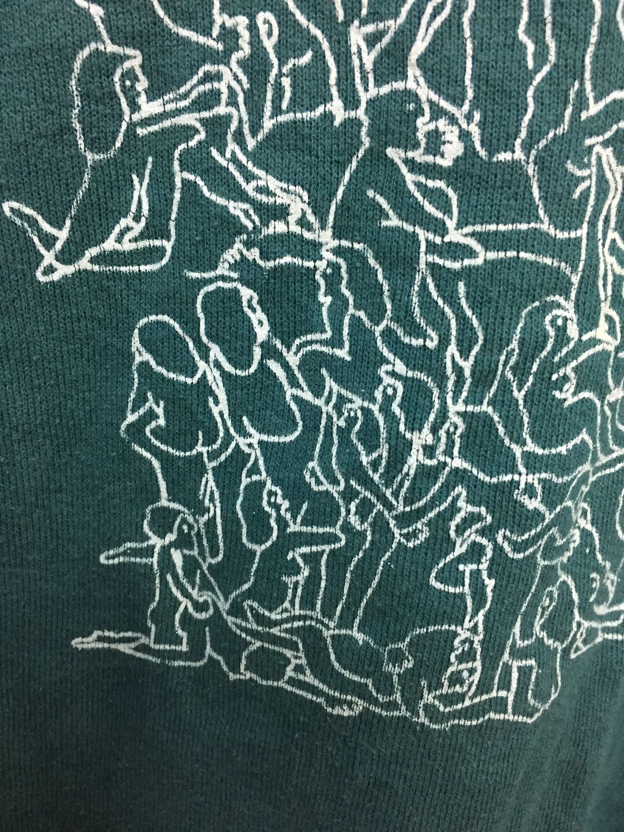 Vintage 80's Anvil Erotic illustration Sex position 50/50 poly/cttn Size US L / EU 52-54 / 3 - 8 Thumbnail