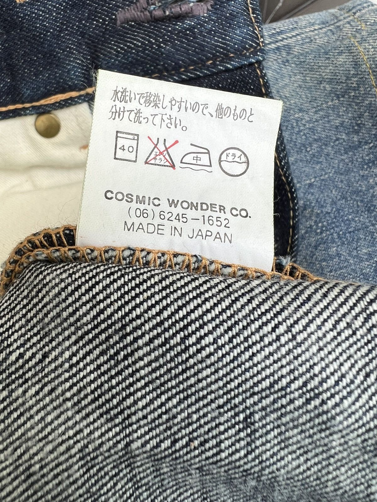 Cosmic Wonder VTG 90s Cosmic Wonder Japan Selvedge Denim Jeans Slit Hem Size US 31 - 25 Thumbnail