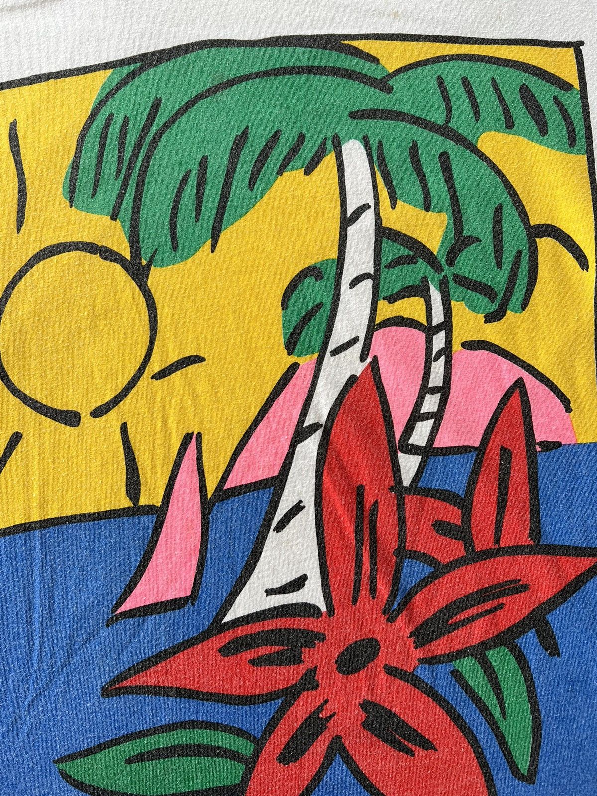 Vintage Vintage 90s Art Single Stitch White Tee Size US XL / EU 56 / 4 - 15 Thumbnail