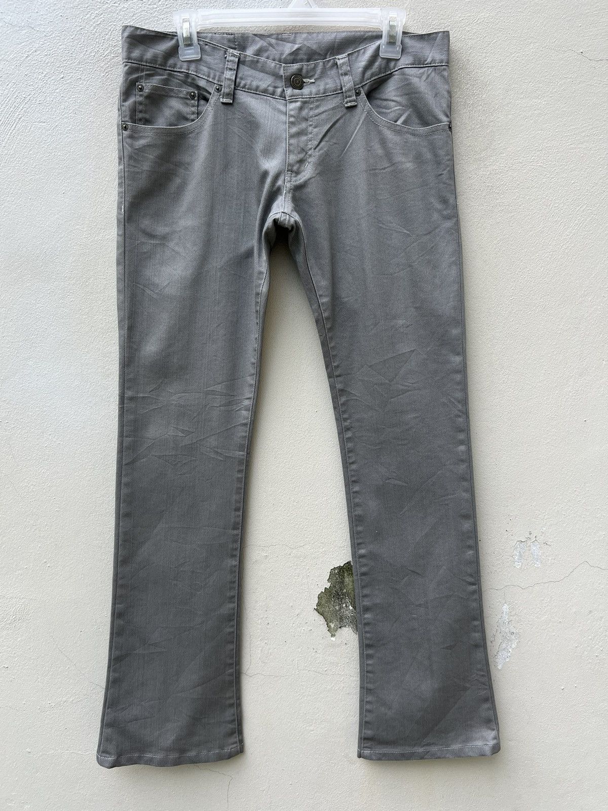 Tornado Mart Vintage Tornado Mart Japan Stretch Grey Flare Pant Size US 31 - 6 Thumbnail