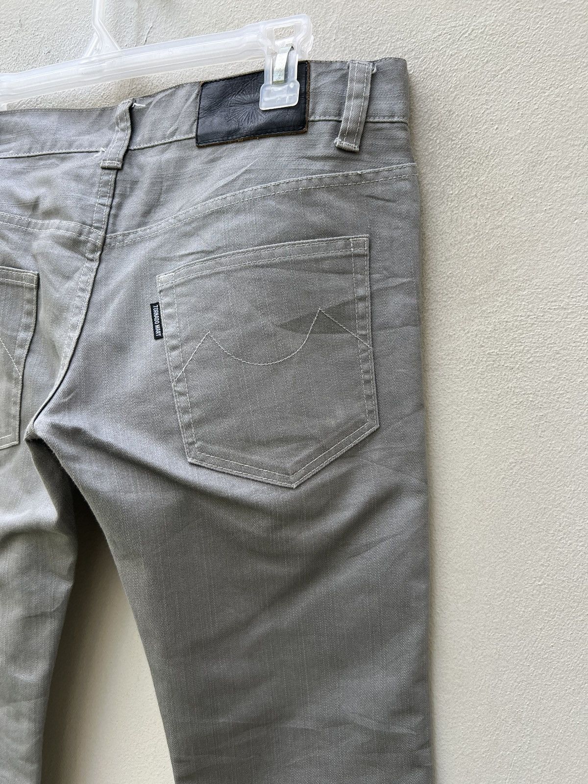 Tornado Mart Vintage Tornado Mart Japan Stretch Grey Flare Pant Size US 31 - 16 Thumbnail