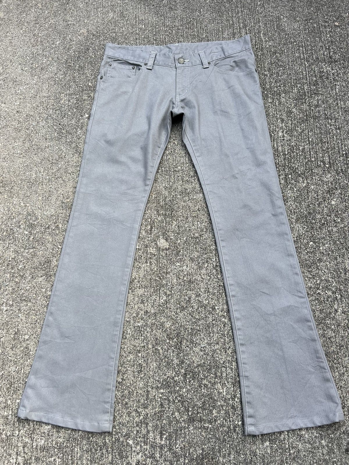 Tornado Mart Vintage Tornado Mart Japan Stretch Grey Flare Pant Size US 31 - 1 Thumbnail